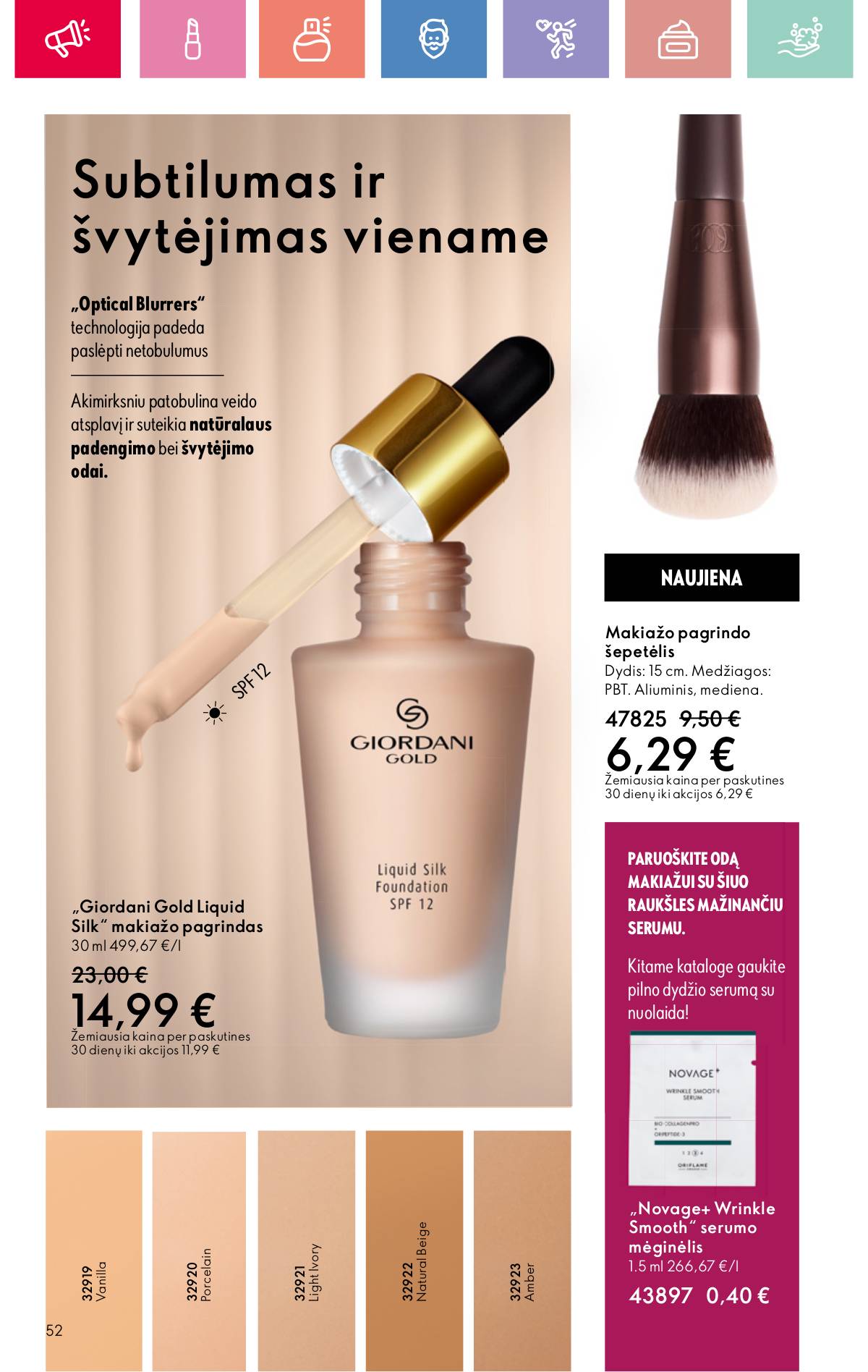 Oriflame - Oriflame akcijų katalogas 52 puslapis
