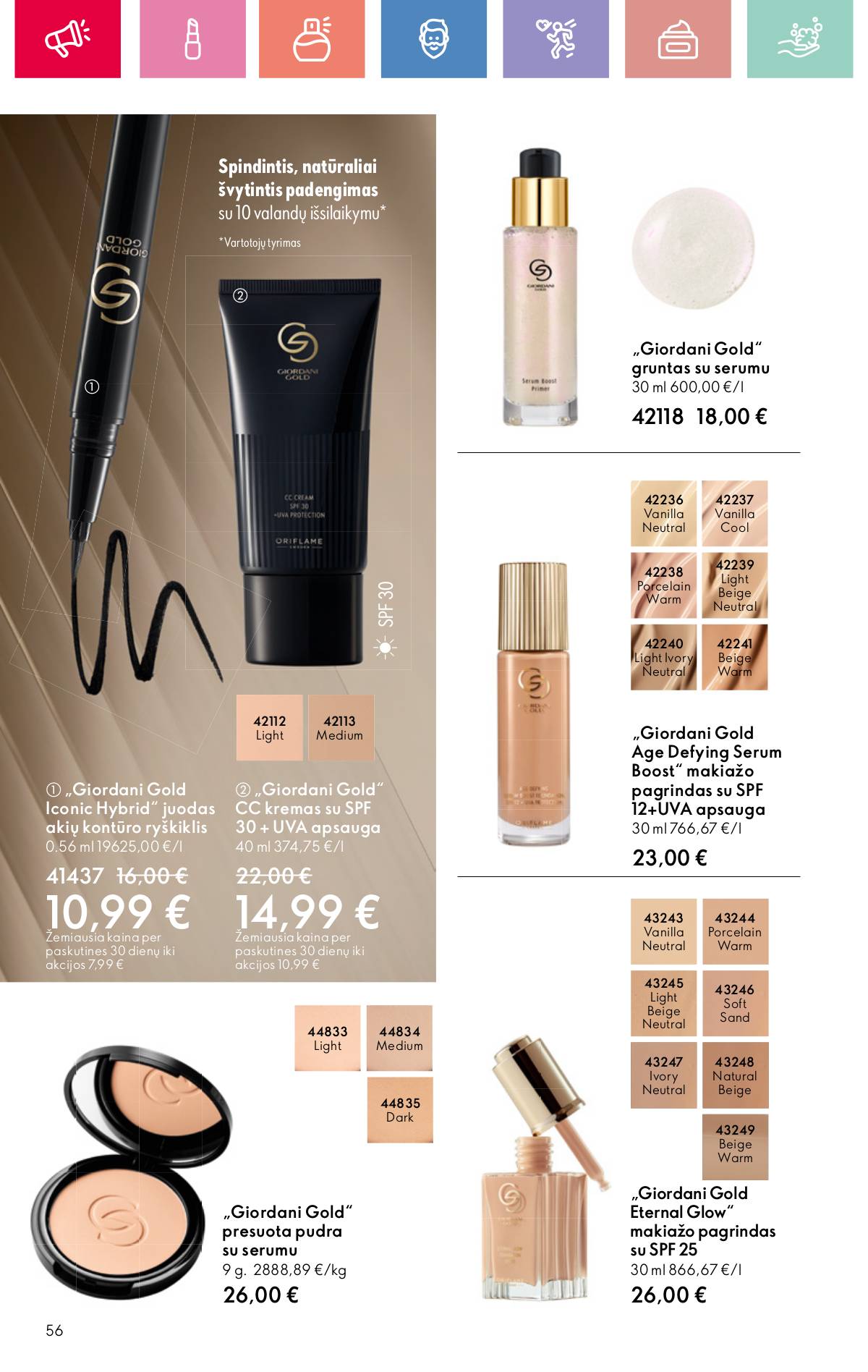 Oriflame - Oriflame akcijų katalogas 56 puslapis