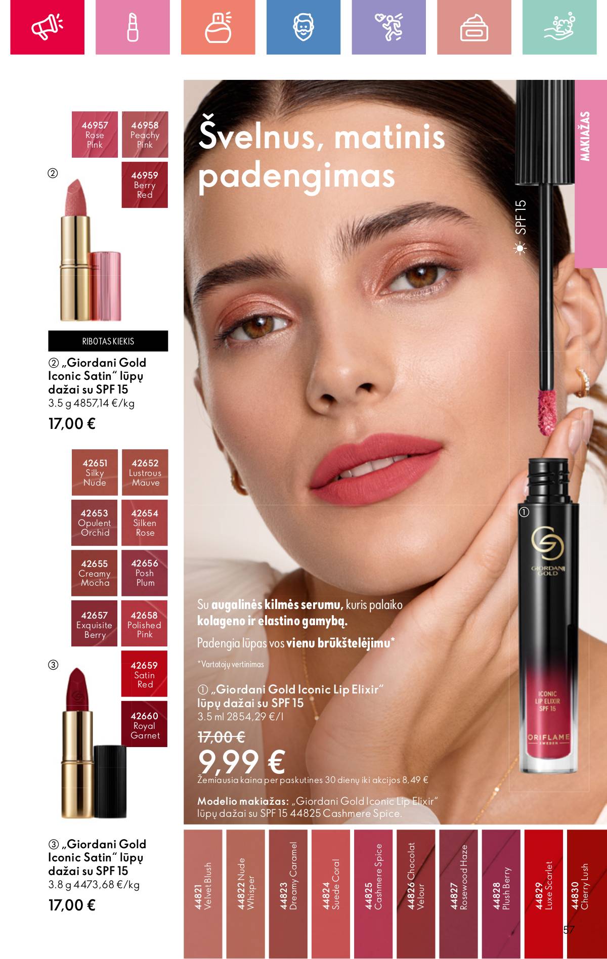 Oriflame - Oriflame akcijų katalogas 57 puslapis