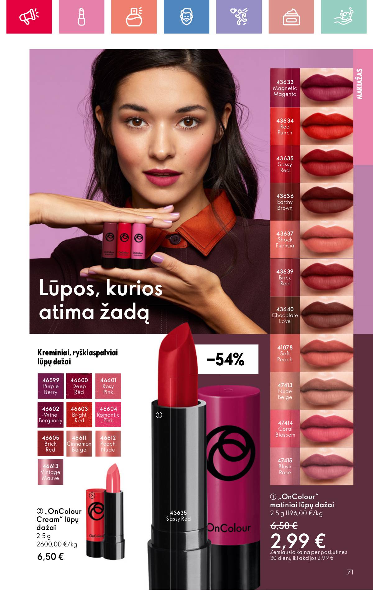 Oriflame - Oriflame akcijų katalogas 71 puslapis