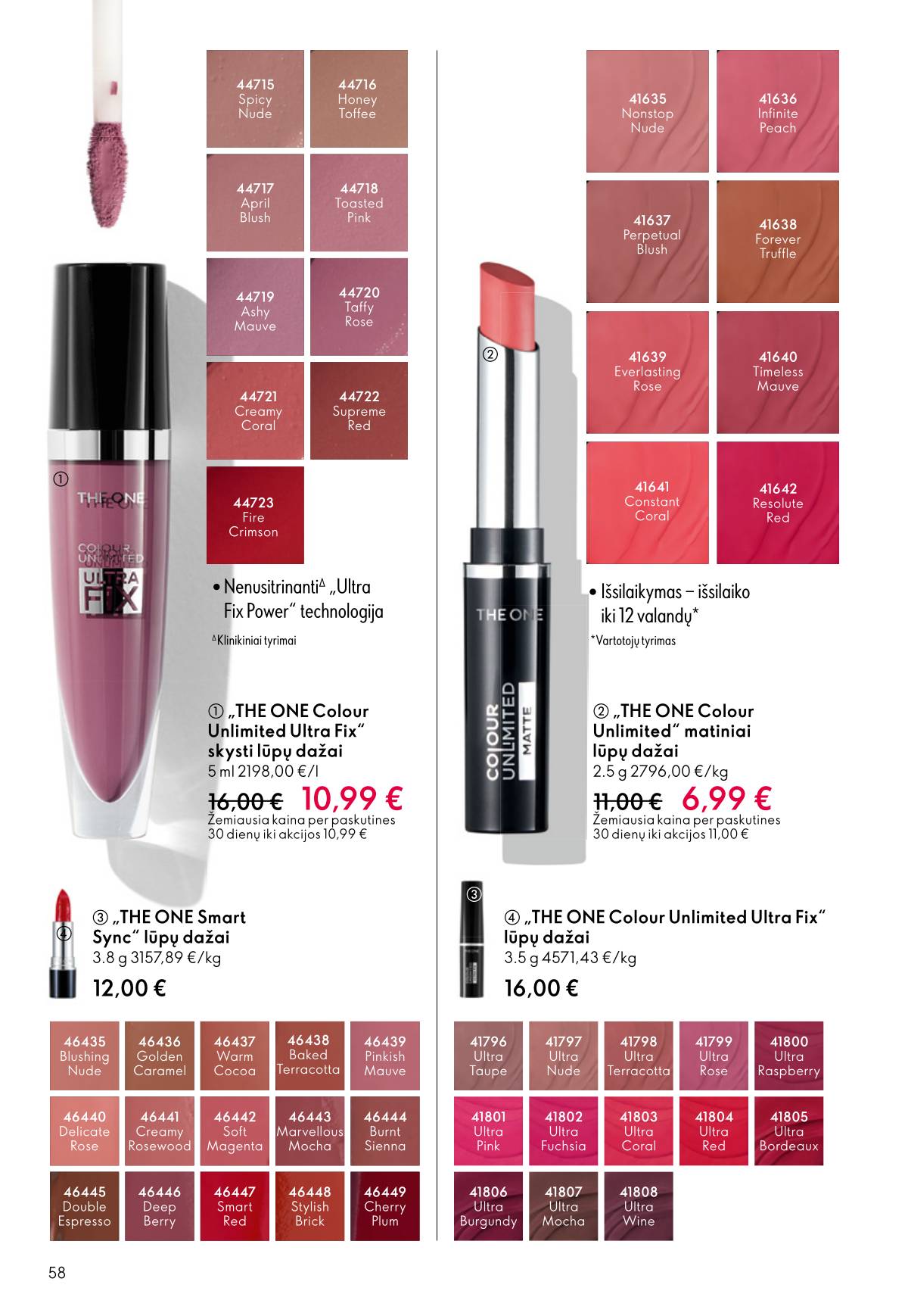 Oriflame - Oriflame akcijų katalogas 58 puslapis