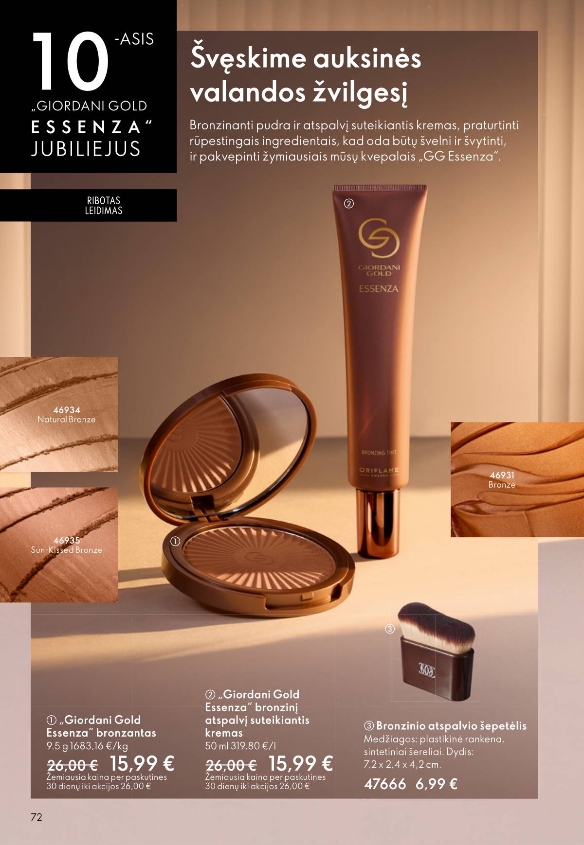 Oriflame - Oriflame akcijų katalogas 72 puslapis