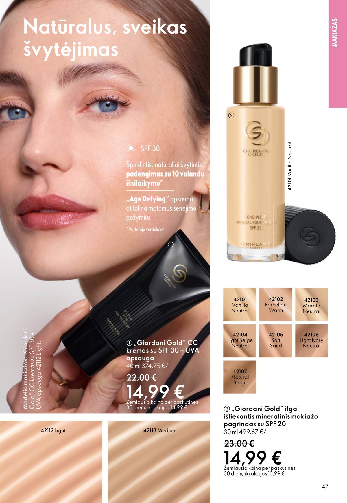 Oriflame - Oriflame akcijų katalogas 47 puslapis