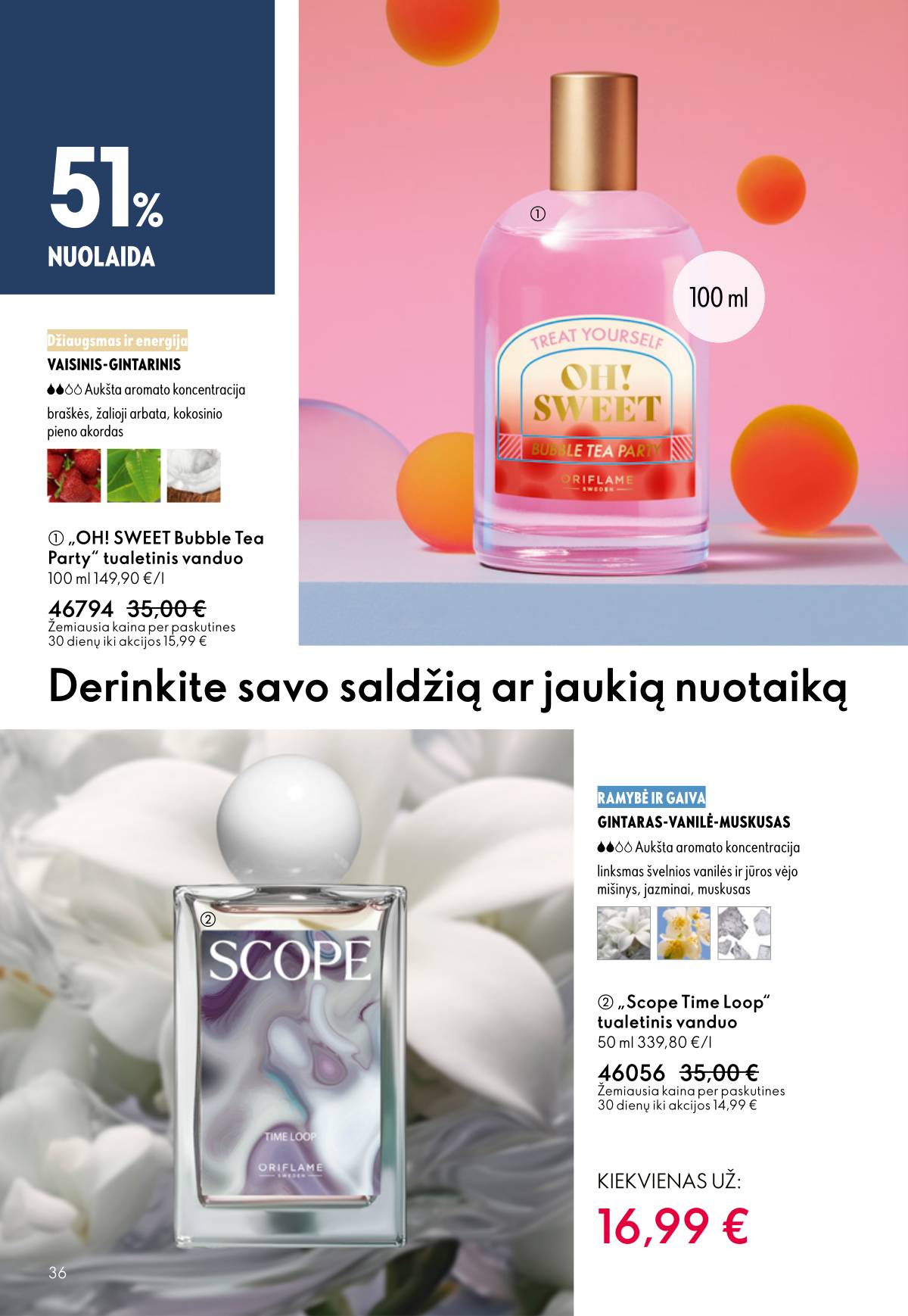 Oriflame - Oriflame akcijų katalogas 36 puslapis