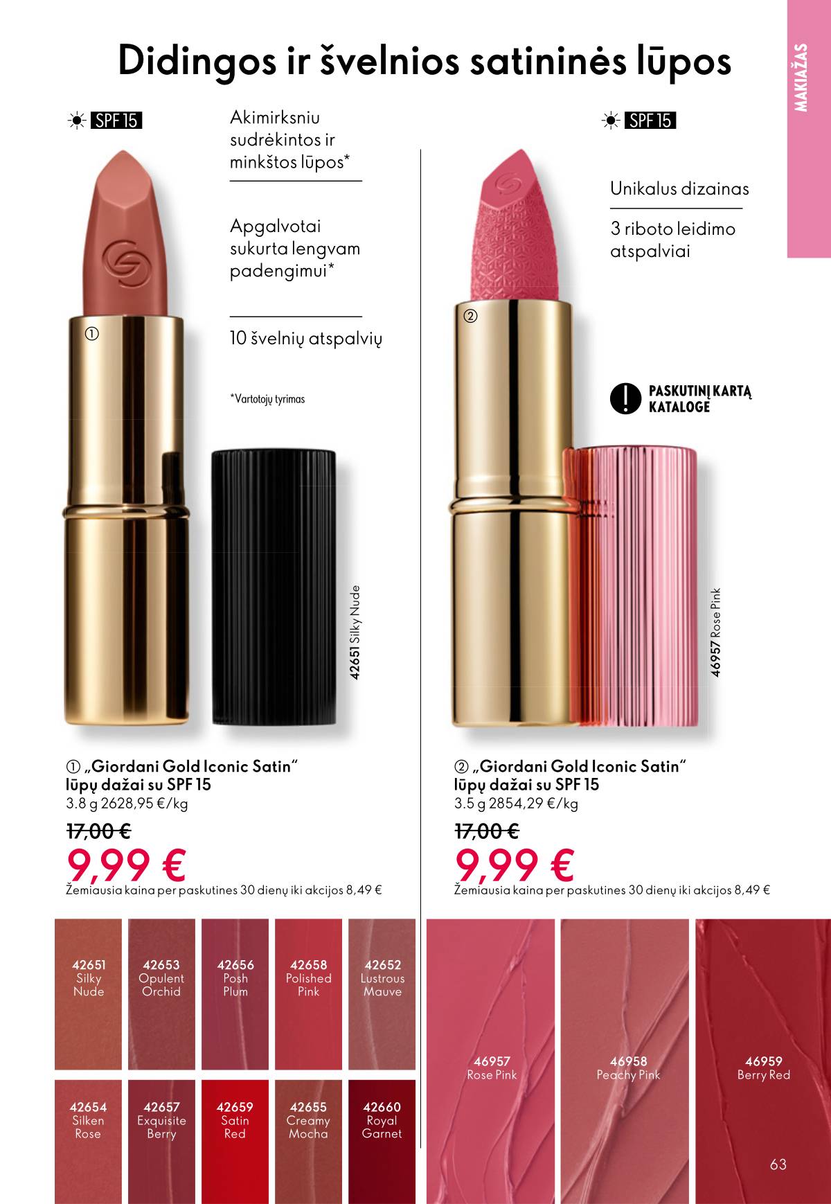 Oriflame - Oriflame akcijų katalogas 63 puslapis