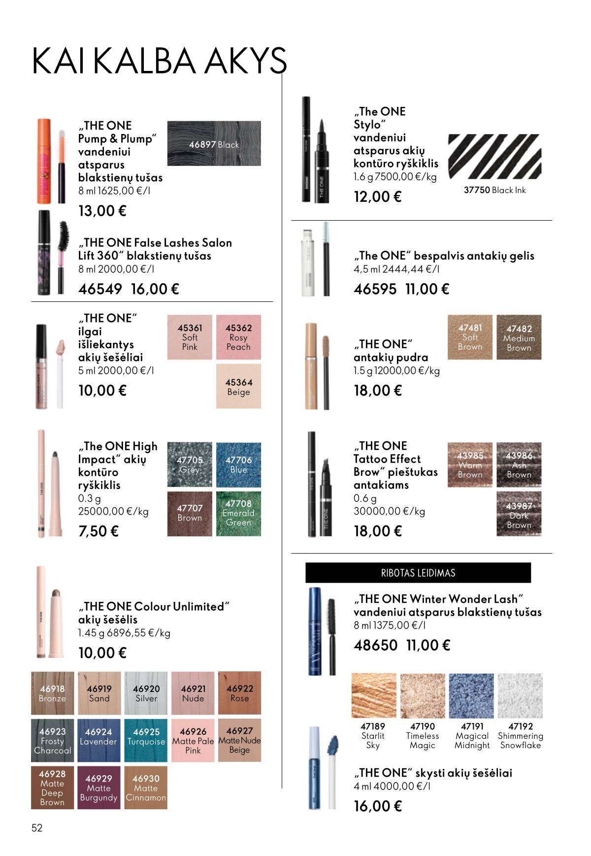 Oriflame - Oriflame akcijų katalogas 52 puslapis