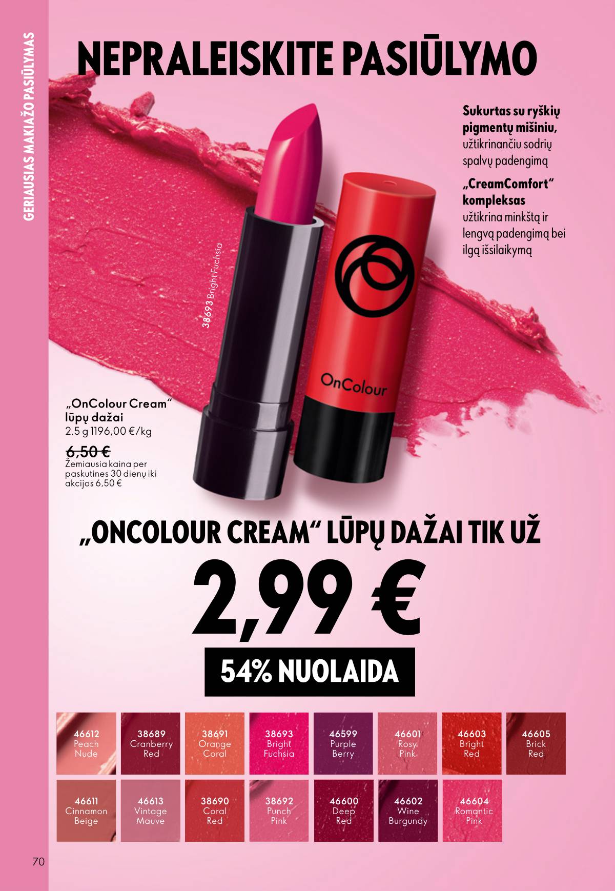 Oriflame - Oriflame akcijų katalogas 70 puslapis