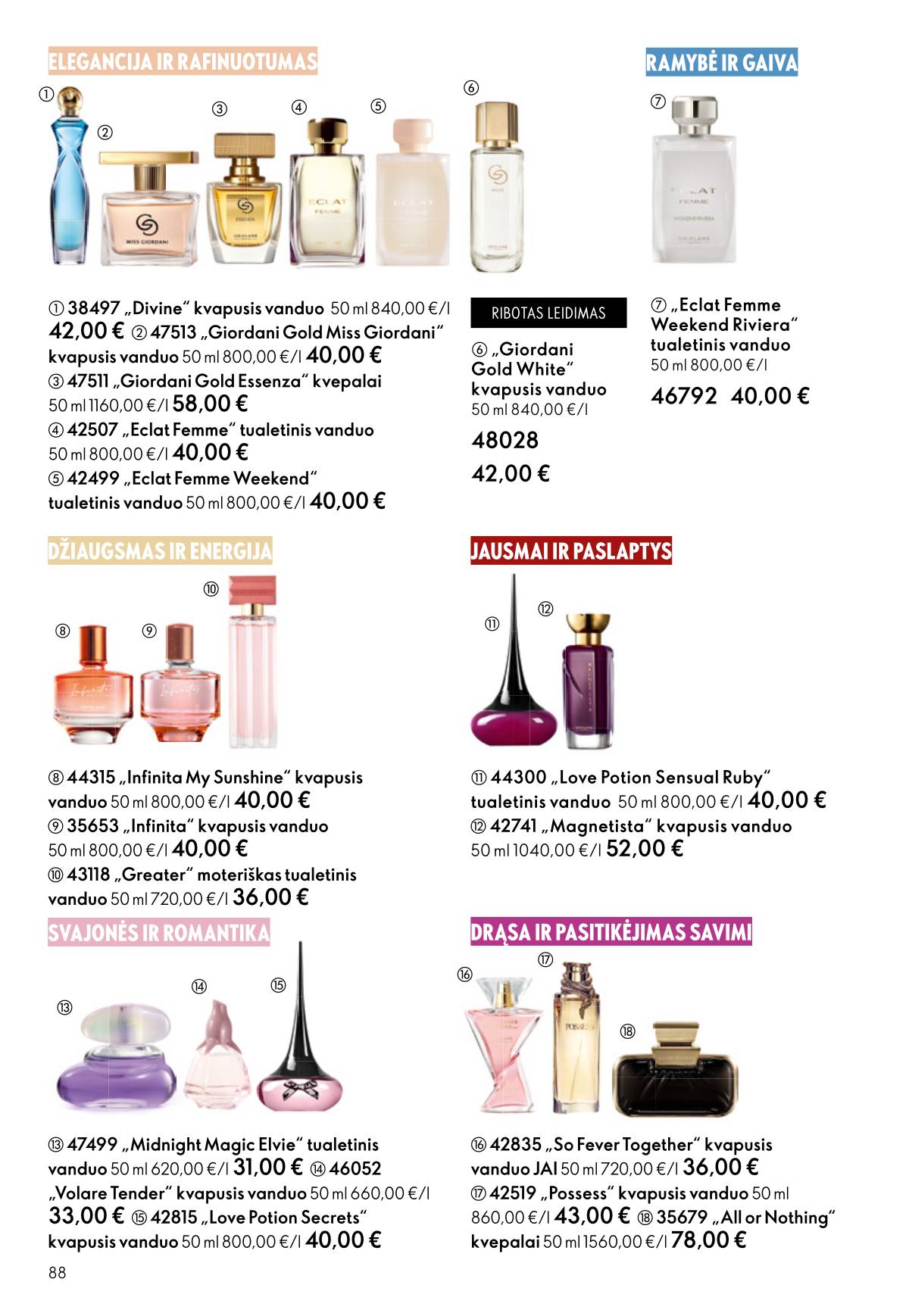 Oriflame - Oriflame akcijų katalogas 88 puslapis