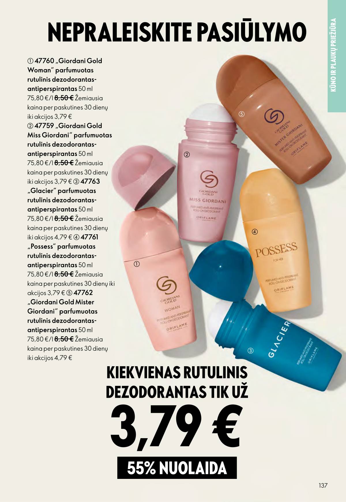 Oriflame - Oriflame akcijų katalogas 137 puslapis