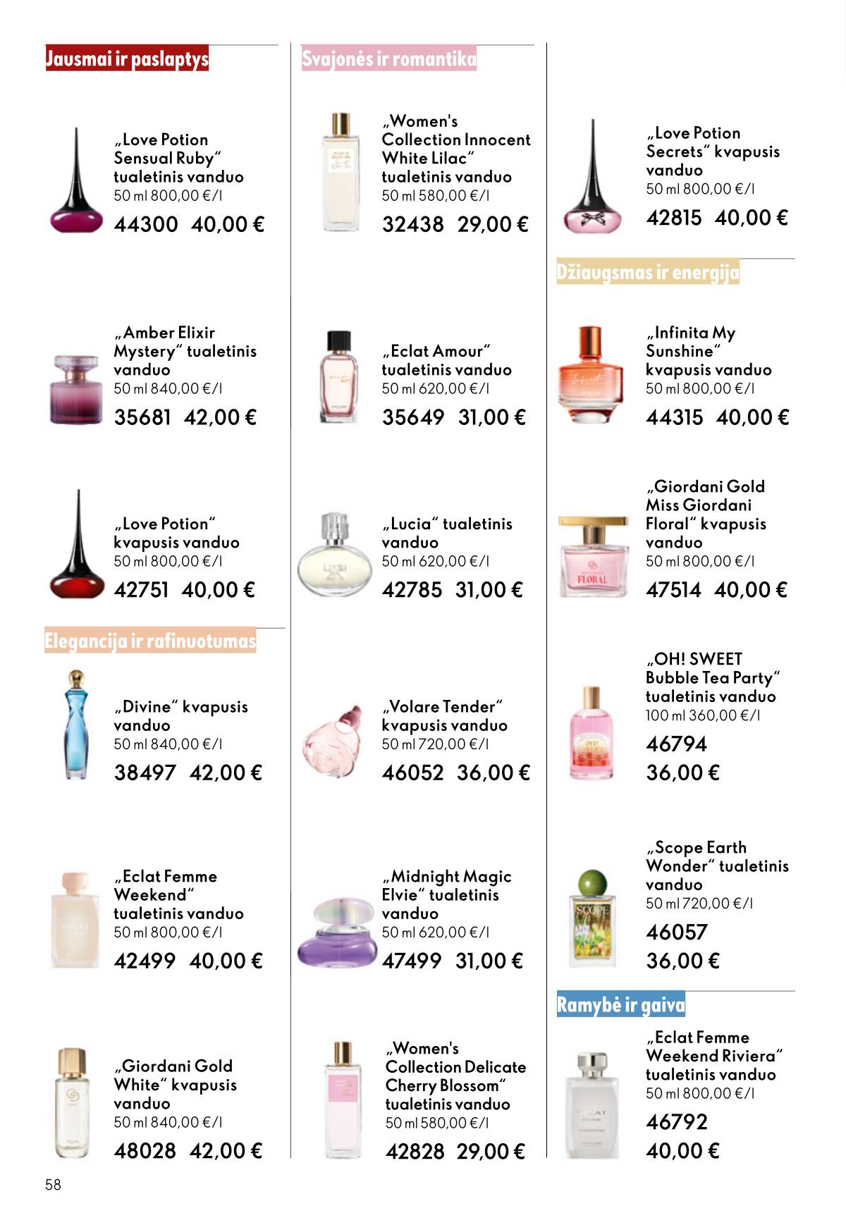 Oriflame - Oriflame akcijų katalogas 58 puslapis