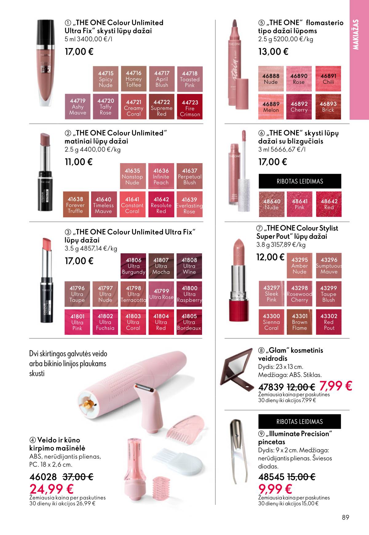 Oriflame - Oriflame akcijų katalogas 89 puslapis