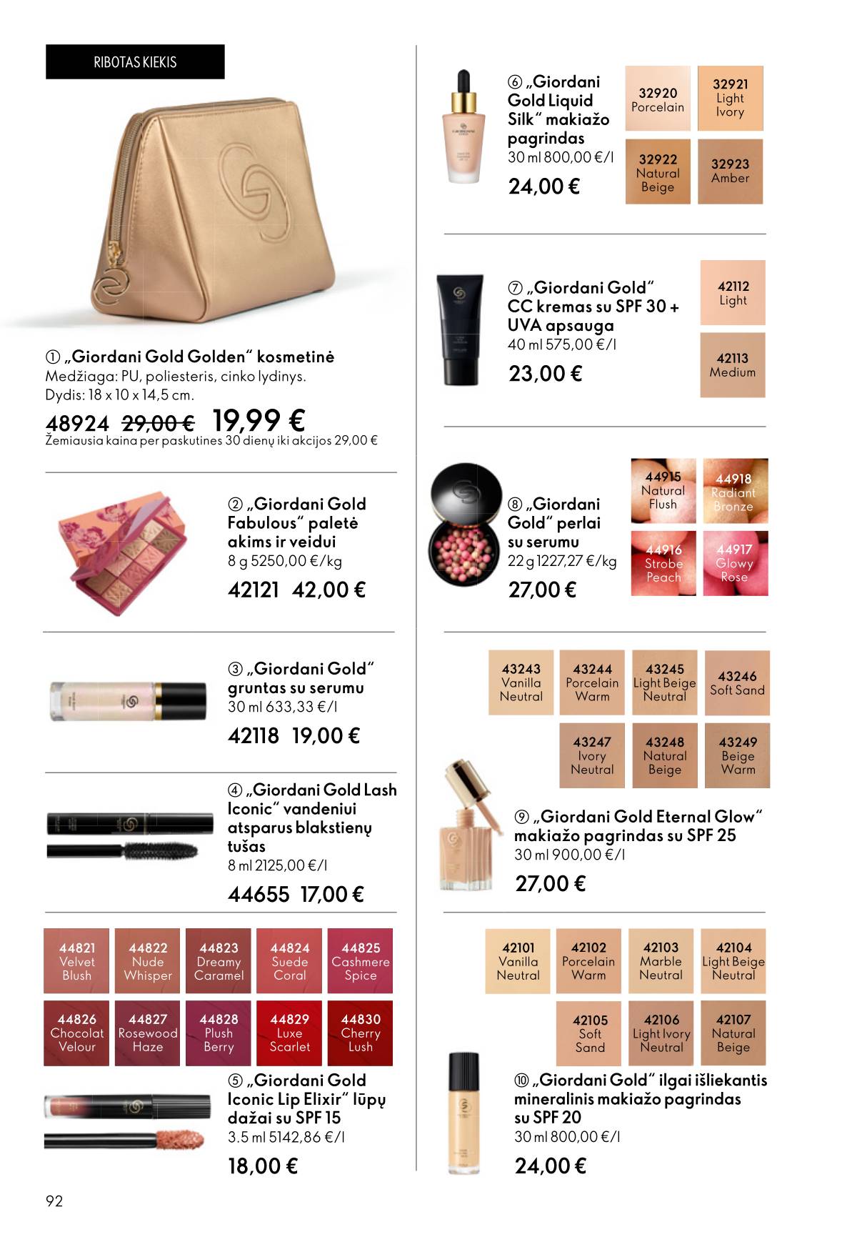 Oriflame - Oriflame akcijų katalogas 92 puslapis