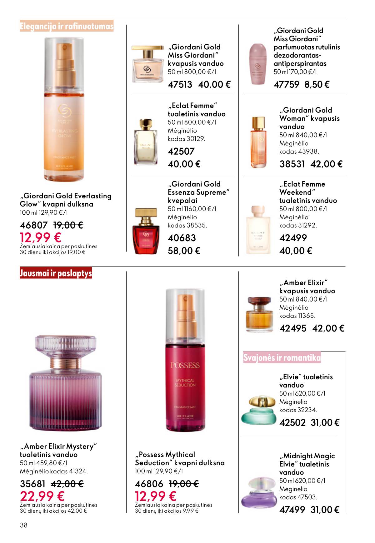 Oriflame - Oriflame akcijų katalogas 38 puslapis