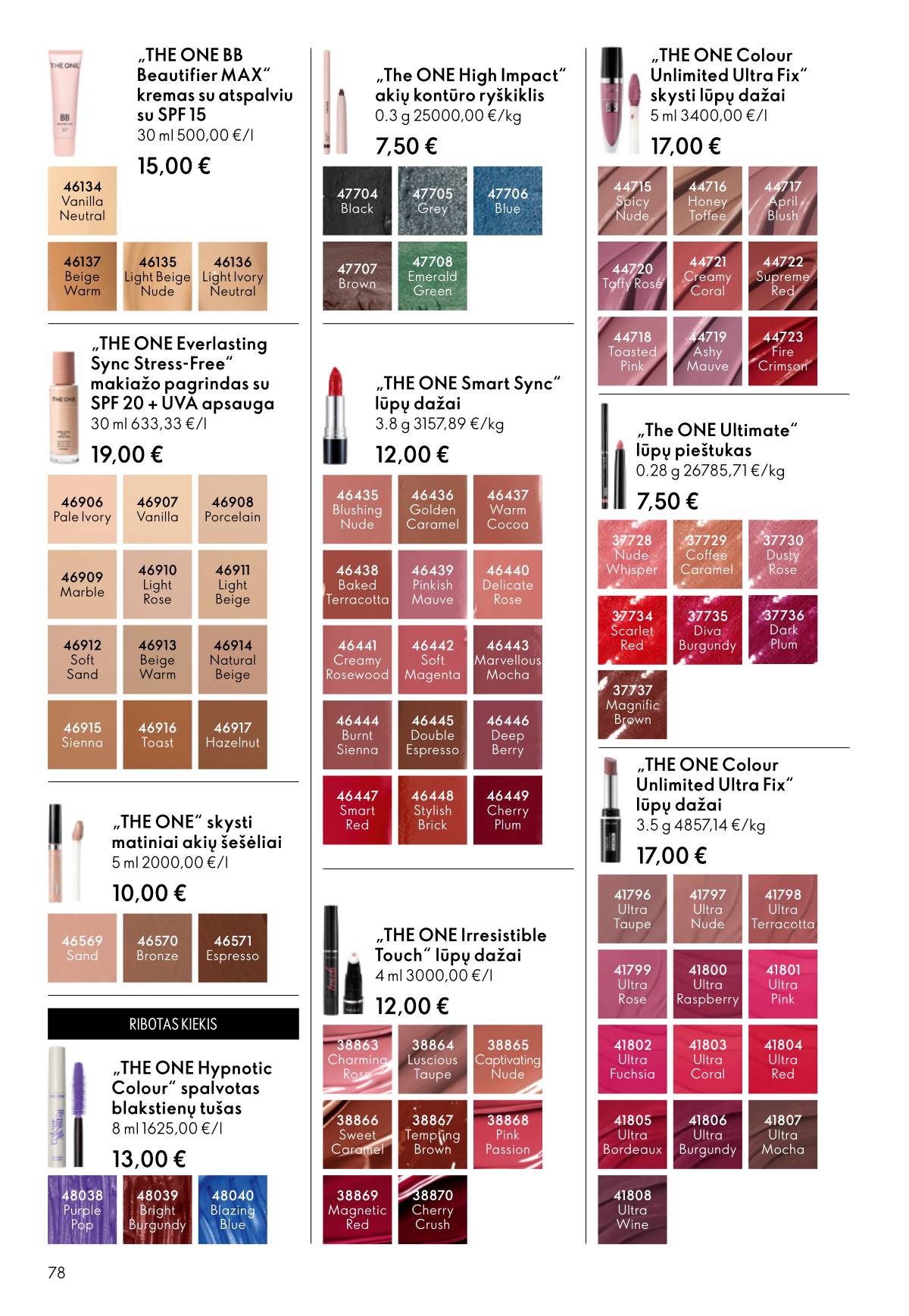 Oriflame - Oriflame akcijų katalogas 78 puslapis
