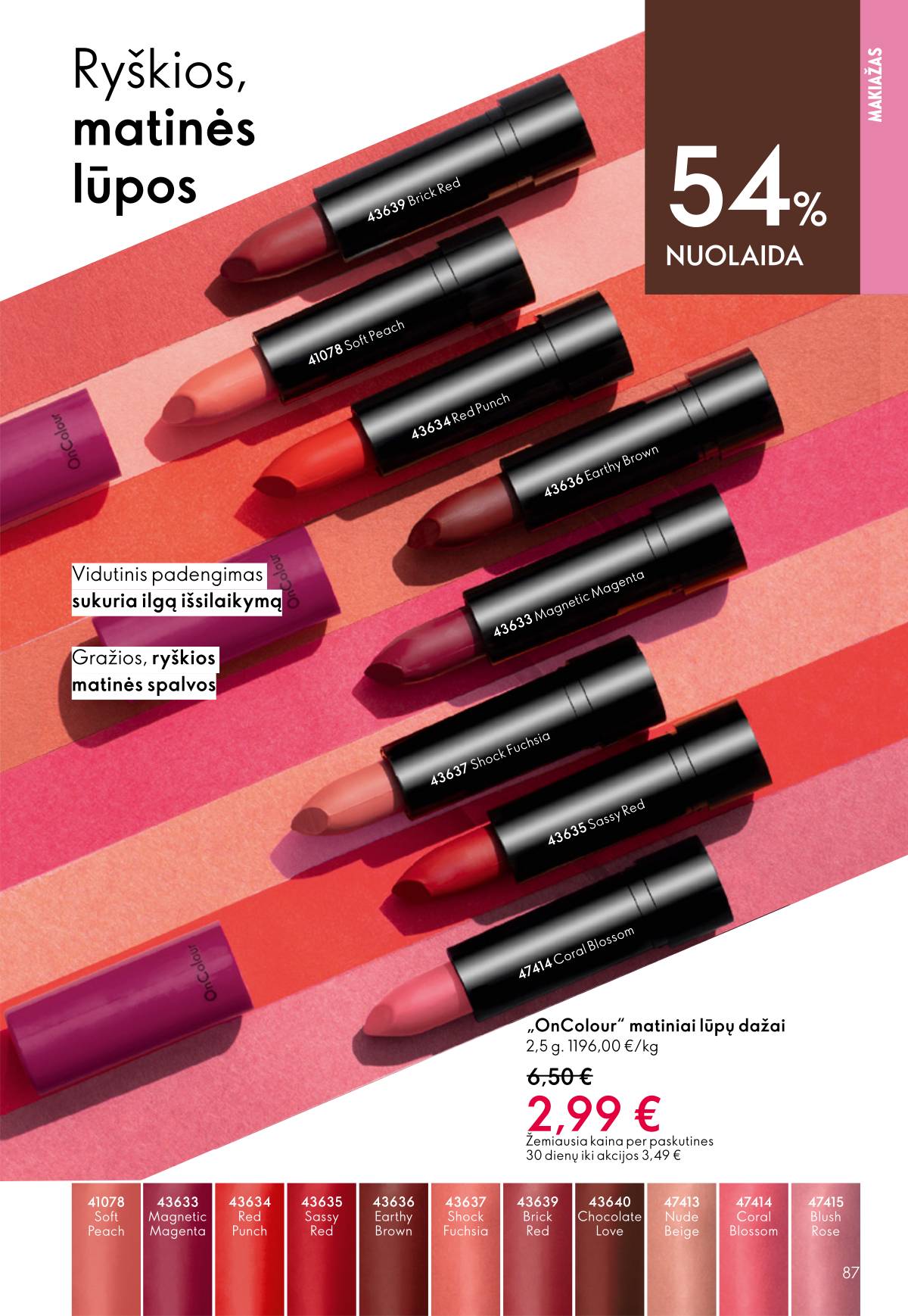 Oriflame - Oriflame akcijų katalogas 87 puslapis