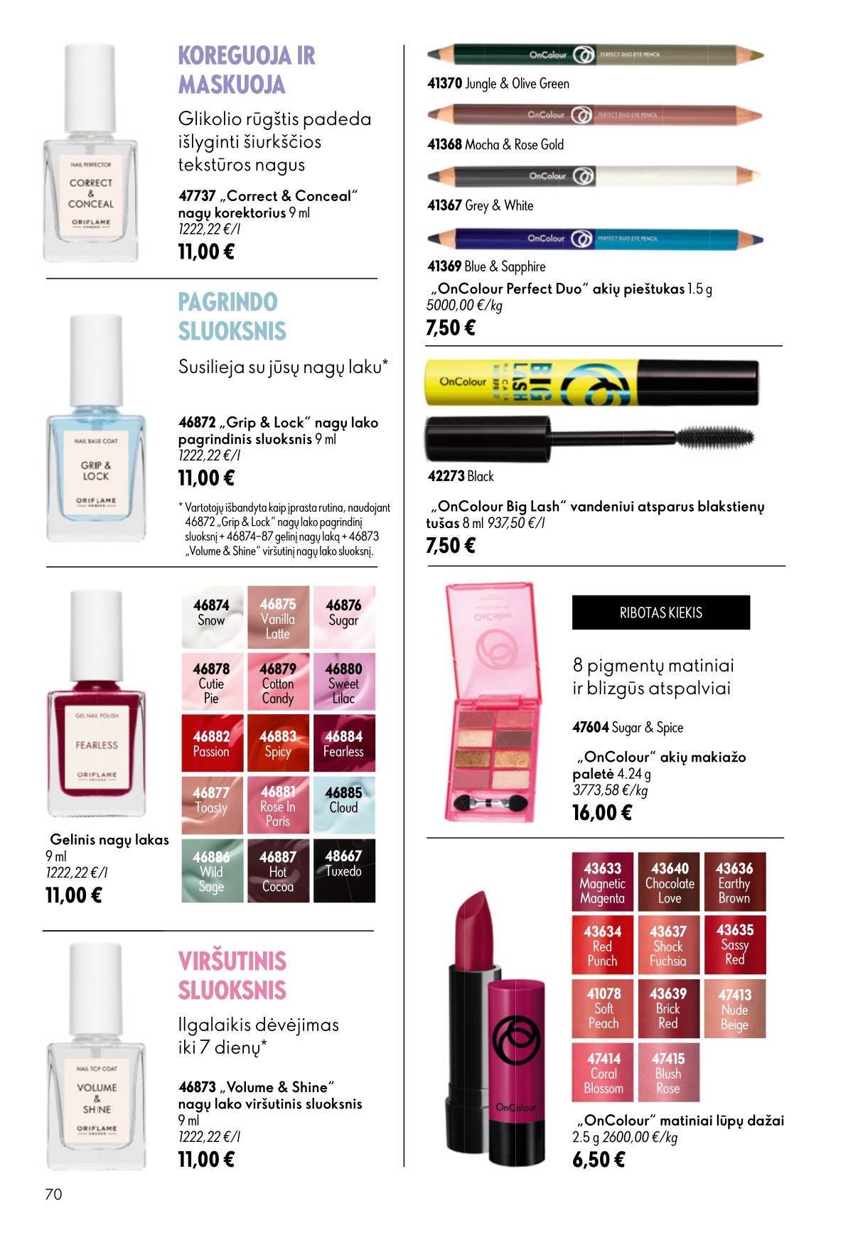 Oriflame - Oriflame akcijų katalogas 70 puslapis