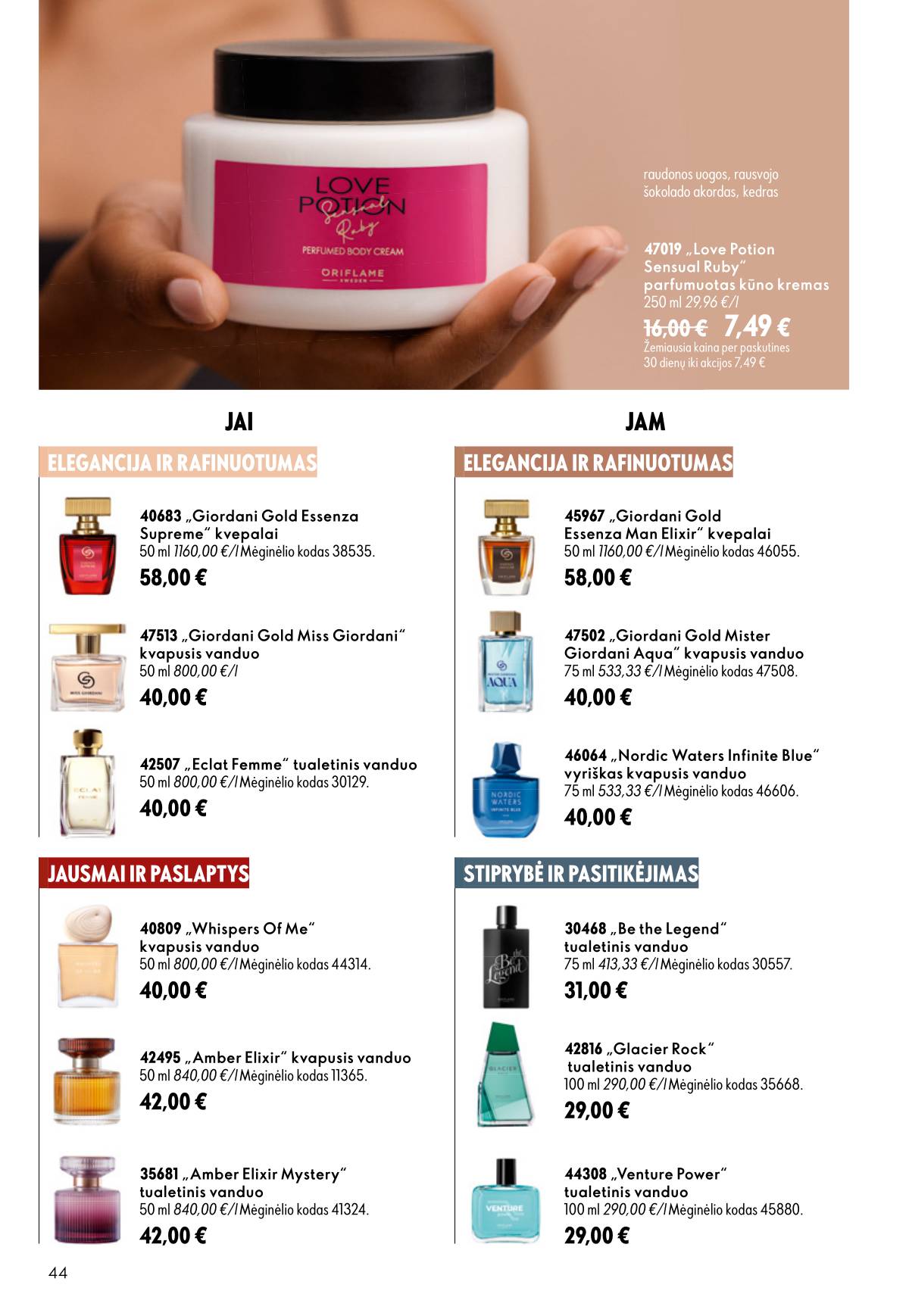 Oriflame - Oriflame akcijų katalogas 44 puslapis