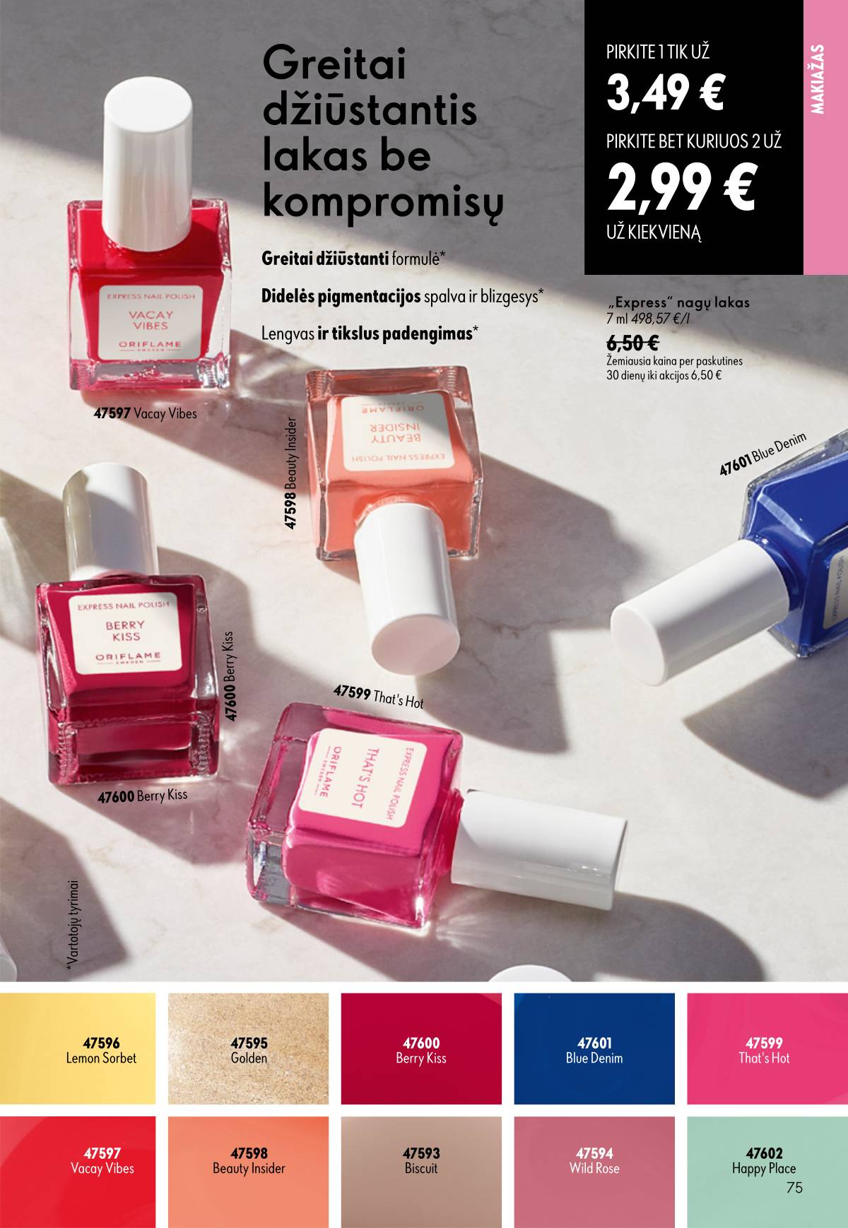 Oriflame - Oriflame akcijų katalogas 75 puslapis