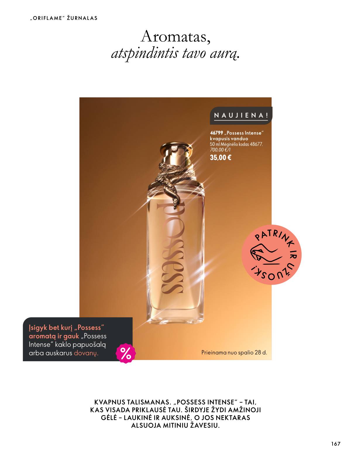 Oriflame - Oriflame akcijų katalogas 167 puslapis
