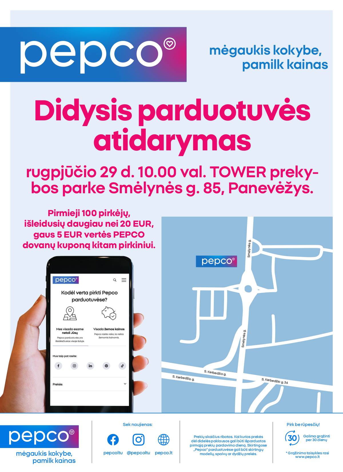 PEPCO - PEPCO leidinys - Parduotuvė atidaroma rugpjūčio 29 d. 10.00 val., Smėlynės g. 85, Panevėžys 2 puslapis