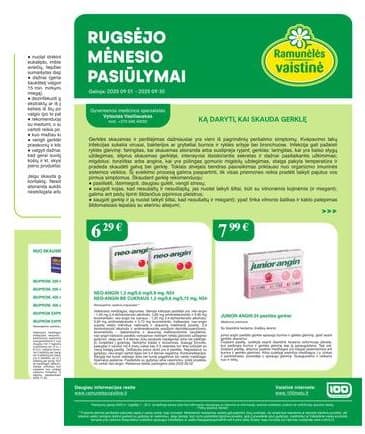 Ramunėlės vaistinė - Ramunėlės vaistinės akcijų leidinys 2025-09-01 – 2025-09-30