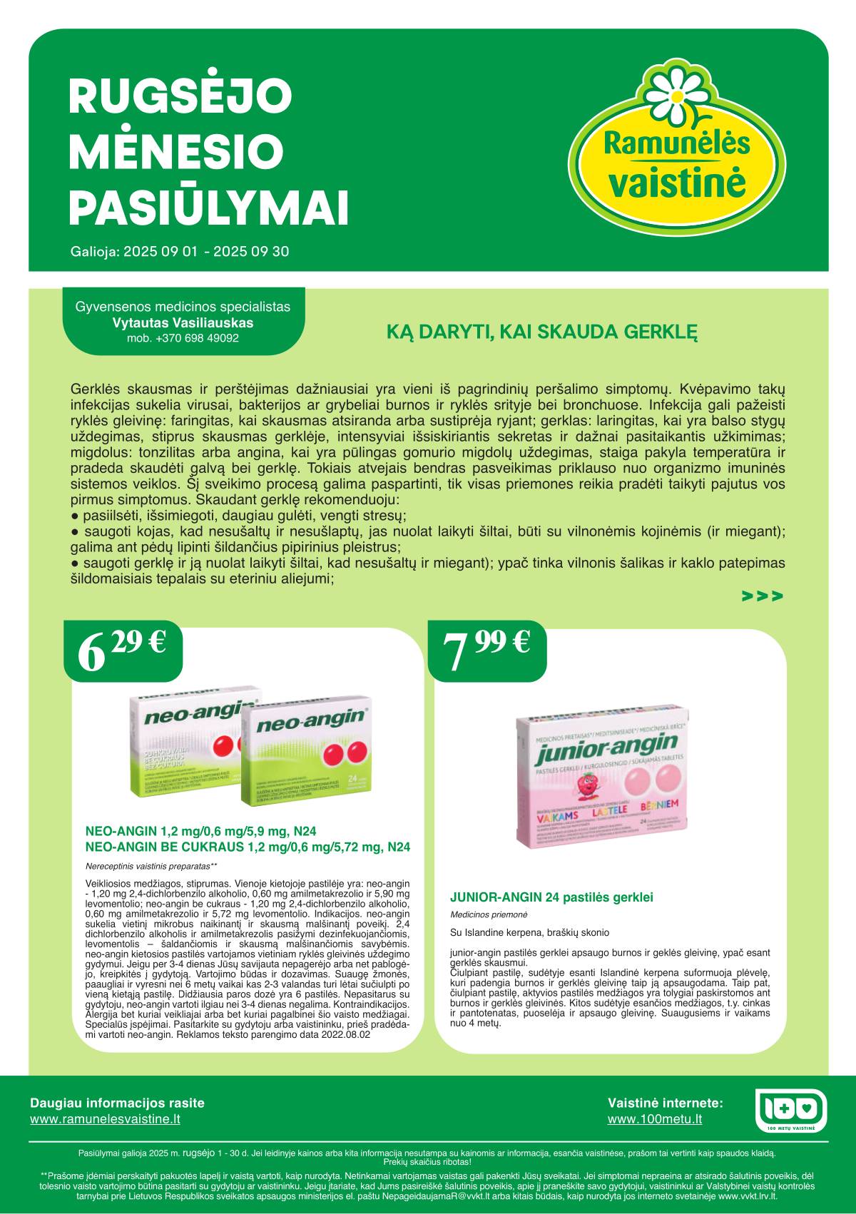 Ramunėlės vaistinė - Ramunėlės vaistinės akcijų leidinys 1 puslapis