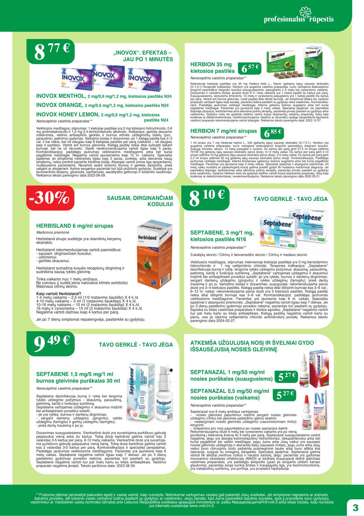 Ramunėlės vaistinė - Ramunėlės vaistinės akcijų leidinys 3 puslapis