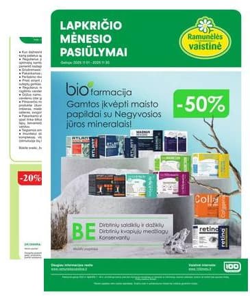 Ramunėlės vaistinė - Ramunėlės vaistinės akcijų leidinys | 2025-11-01 - 2025-11-30 2025-11-01 – 2025-11-30