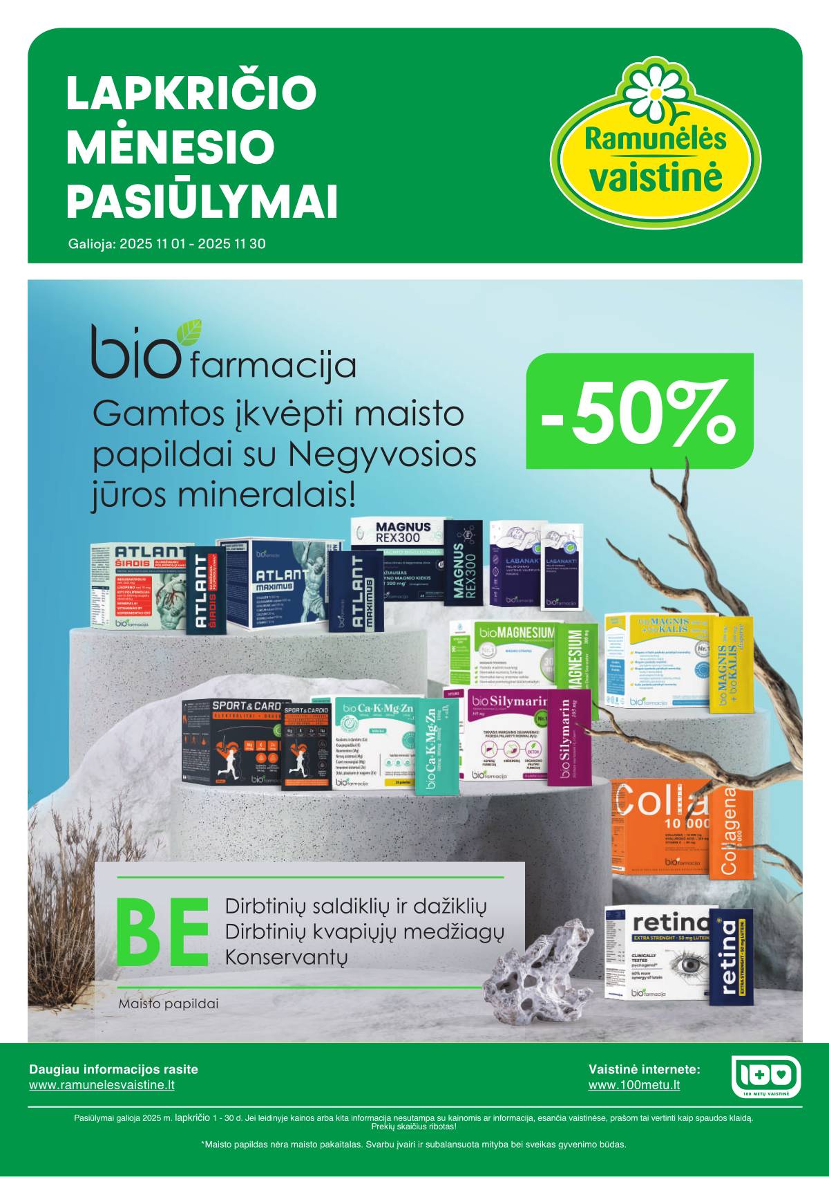 Ramunėlės vaistinė - Ramunėlės vaistinės akcijų leidinys | 2025-11-01 - 2025-11-30 1 puslapis