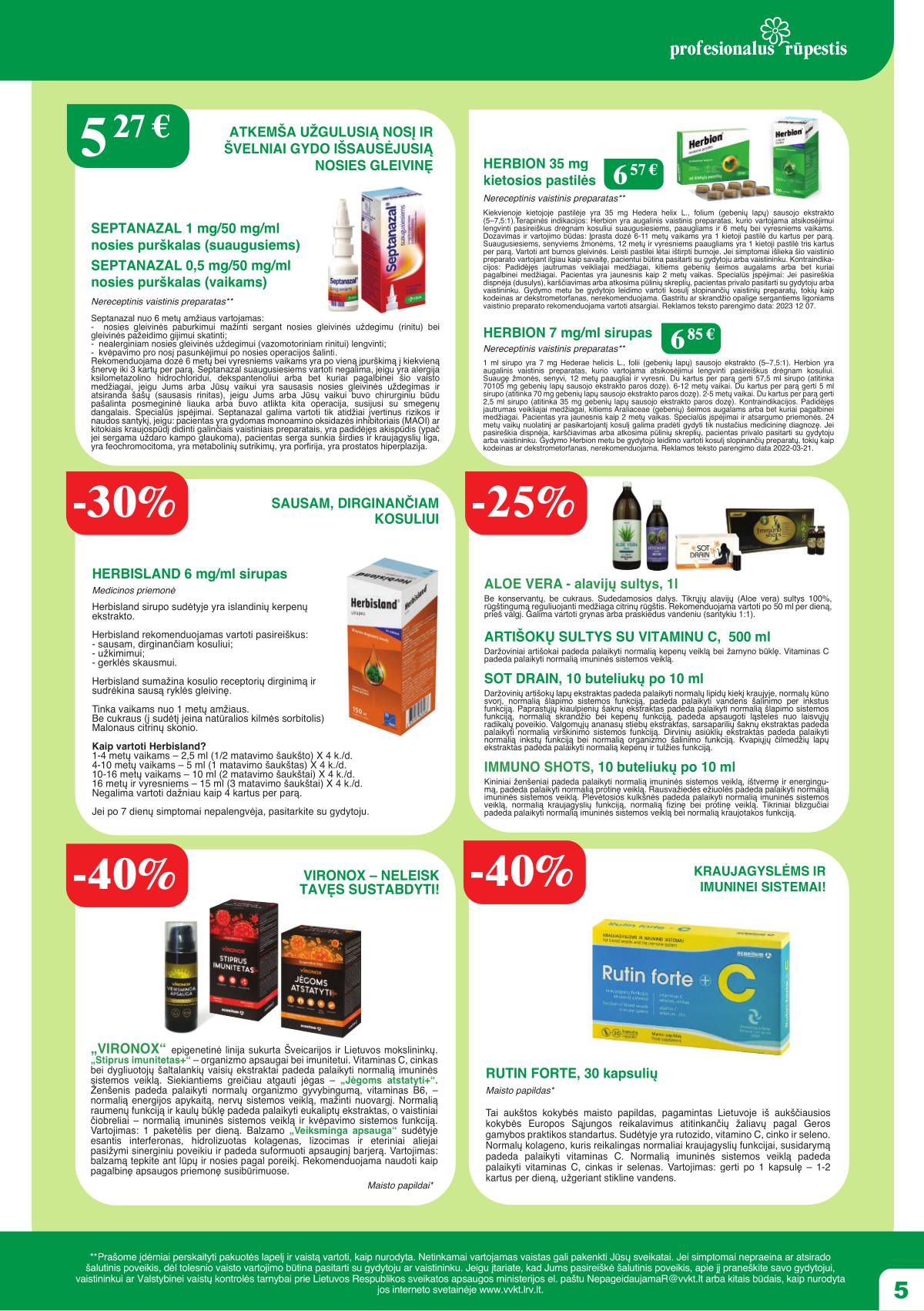 Ramunėlės vaistinė - Ramunėlės vaistinės akcijų leidinys | 2025-11-01 - 2025-11-30 5 puslapis