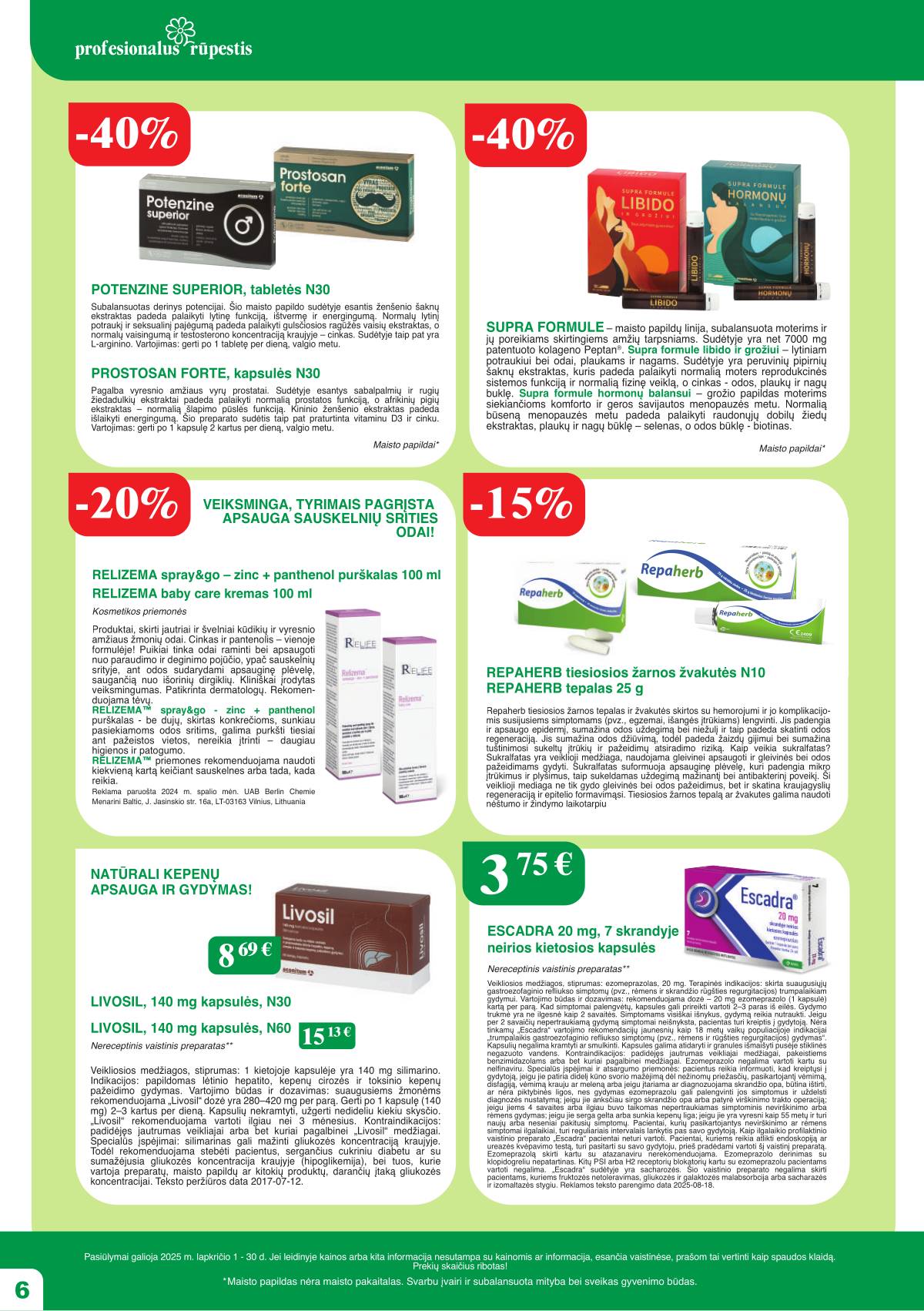 Ramunėlės vaistinė - Ramunėlės vaistinės akcijų leidinys | 2025-11-01 - 2025-11-30 6 puslapis