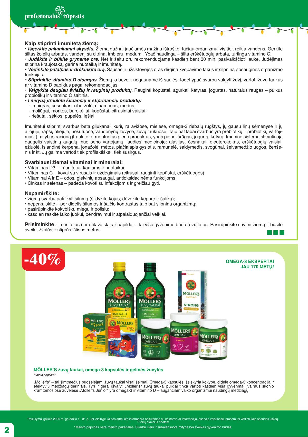 Ramunėlės vaistinė - Ramunėlės vaistinės akcijų leidinys | 2025-12-01 - 2025-12-31 2 puslapis