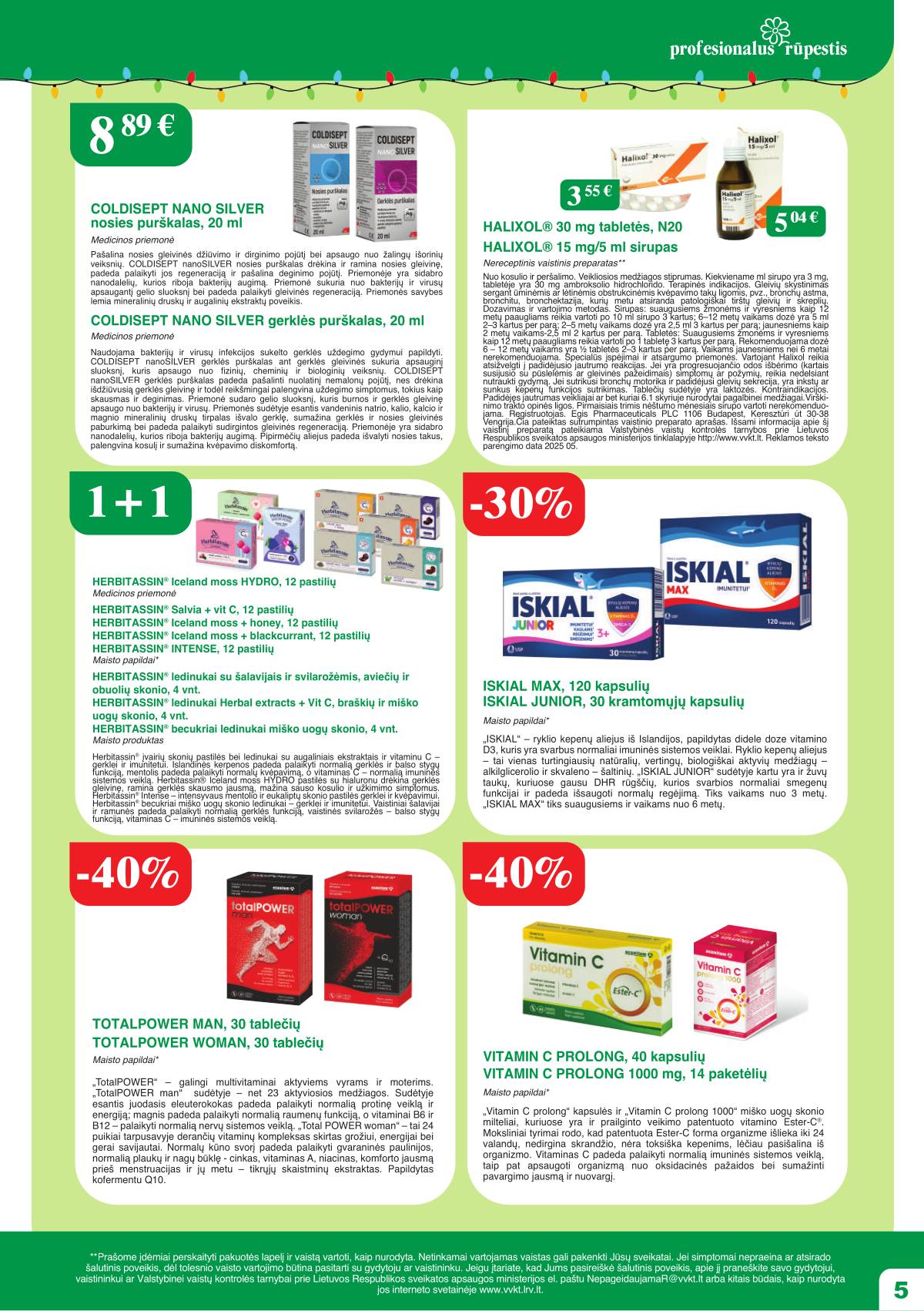 Ramunėlės vaistinė - Ramunėlės vaistinės akcijų leidinys | 2025-12-01 - 2025-12-31 5 puslapis