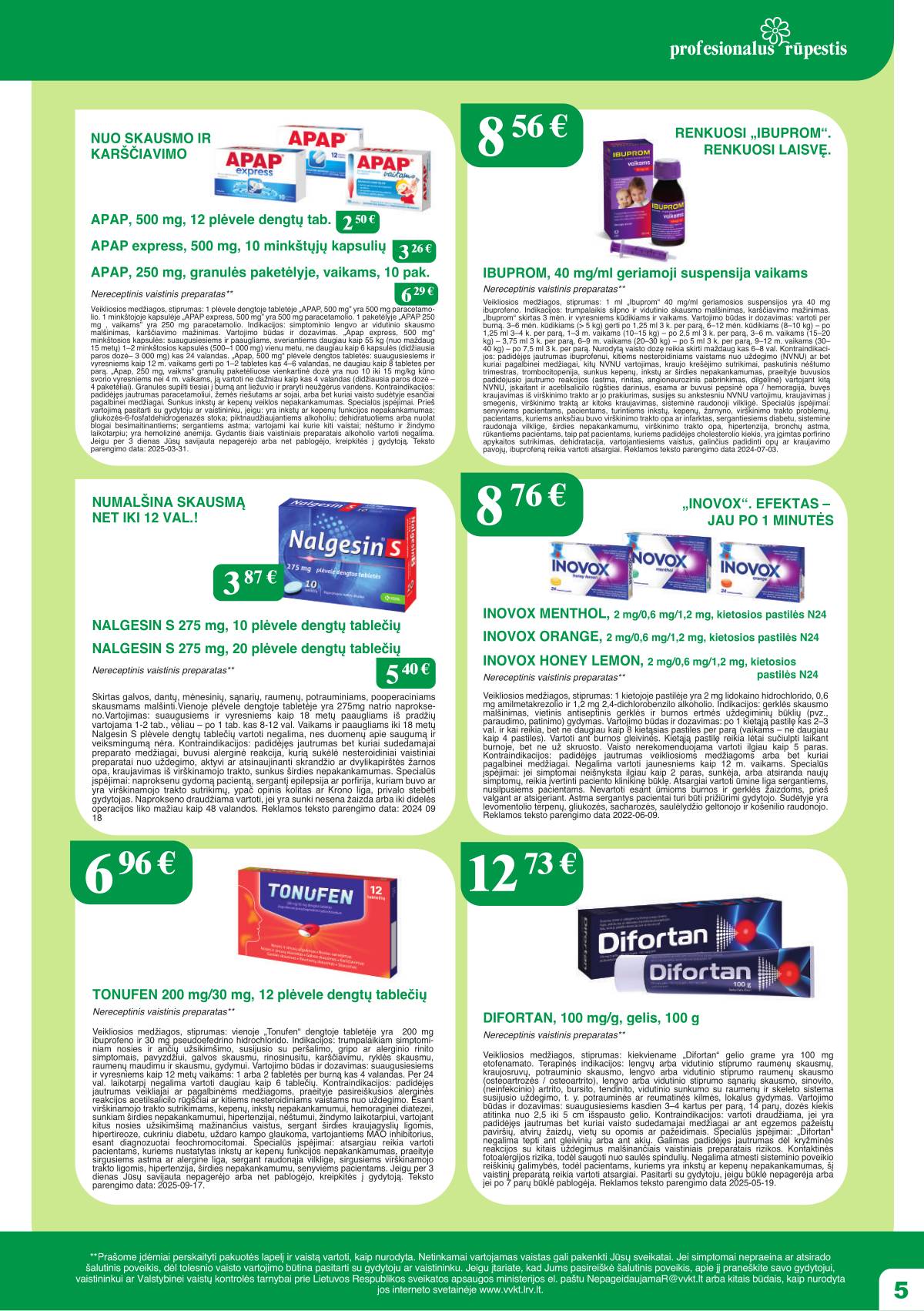 Ramunėlės vaistinė - Ramunėlės vaistinės akcijų leidinys | 2026-01-01 - 2026-01-31 5 puslapis