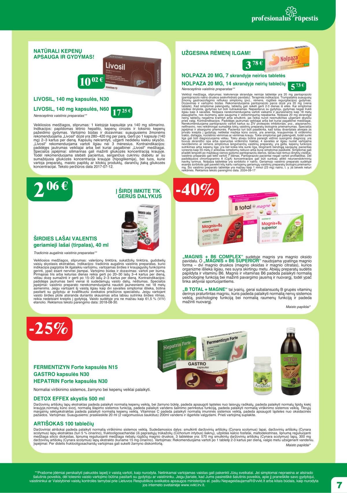 Ramunėlės vaistinė - Ramunėlės vaistinės akcijų leidinys | 2026-01-01 - 2026-01-31 7 puslapis