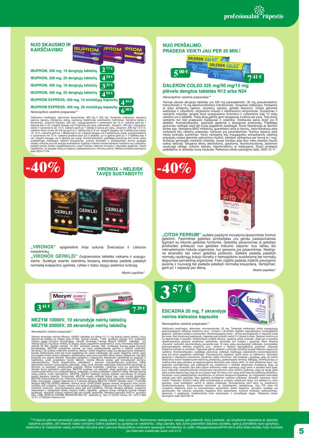 Ramunėlės vaistinė - Ramunėlės vaistinės akcijų leidinys 5 puslapis