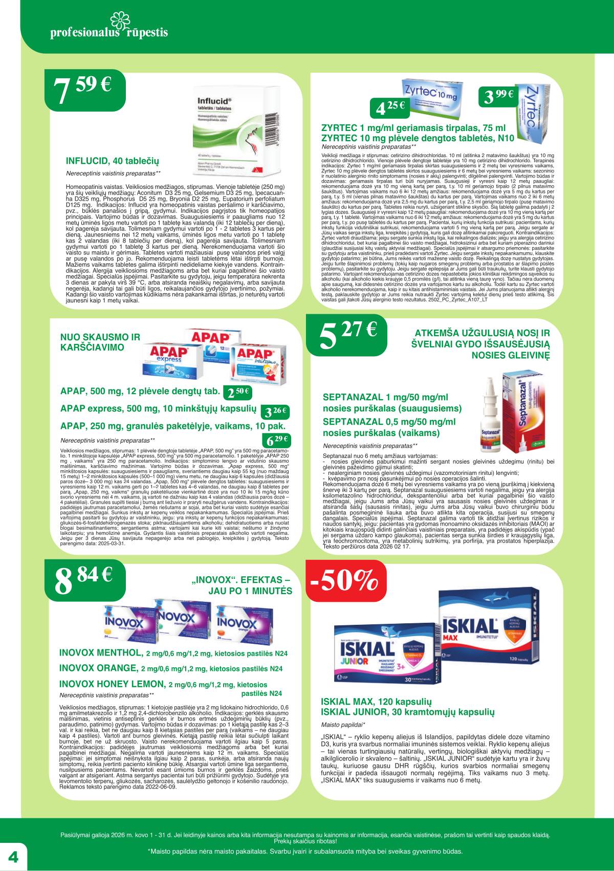 Ramunėlės vaistinė - Ramunėlės vaistinės akcijų leidinys 4 puslapis