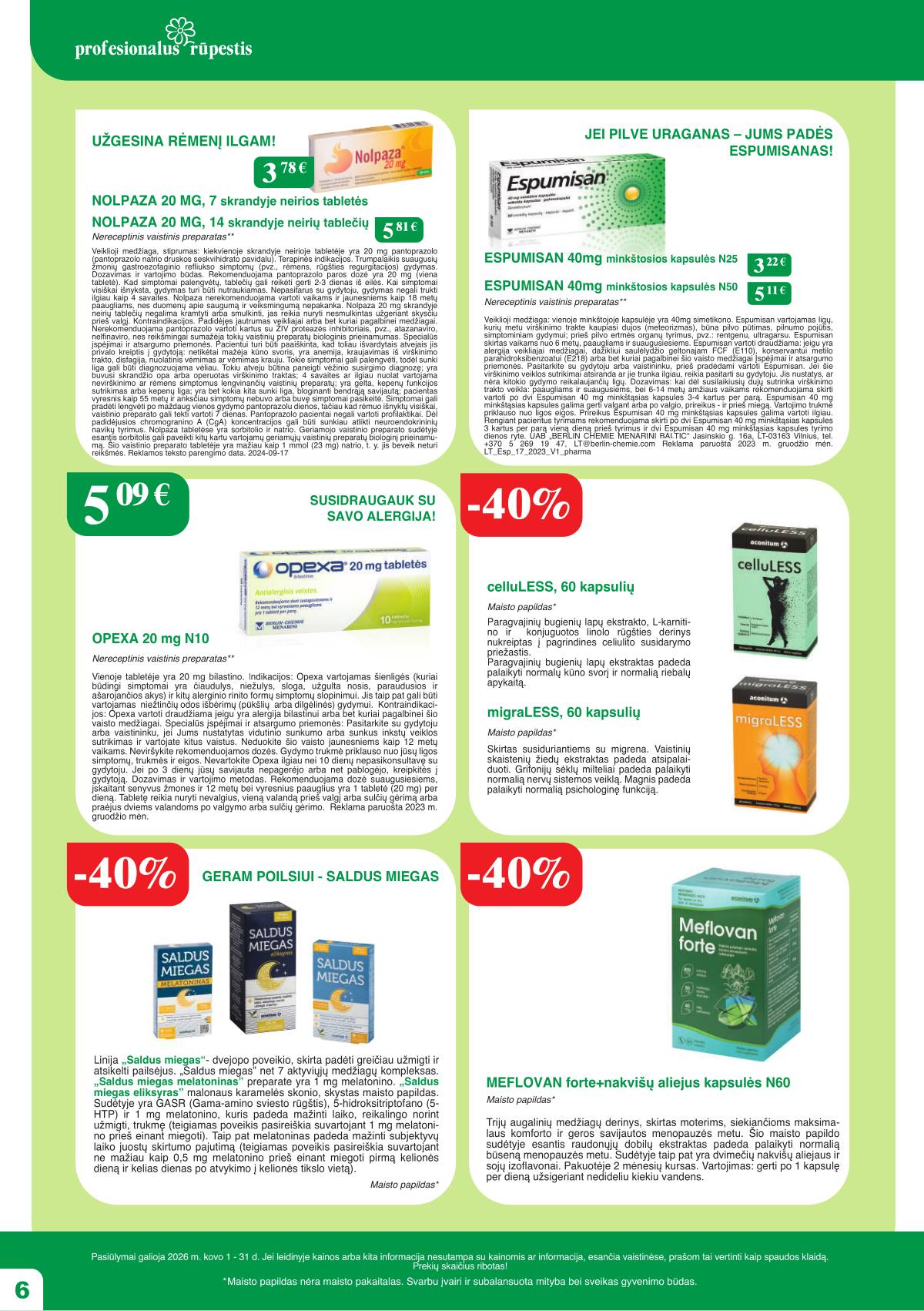 Ramunėlės vaistinė - Ramunėlės vaistinės akcijų leidinys 6 puslapis