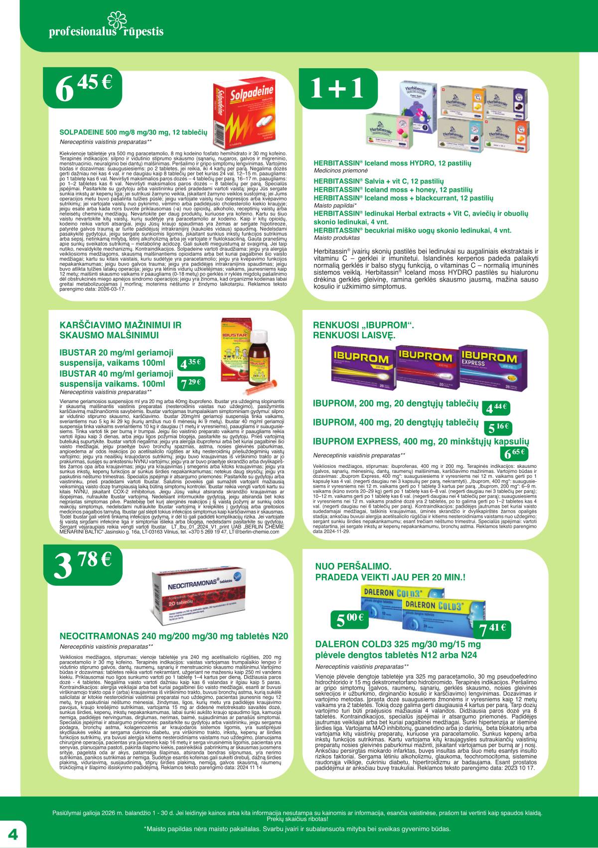 Ramunėlės vaistinė - Ramunėlės vaistinės akcijų leidinys 4 puslapis