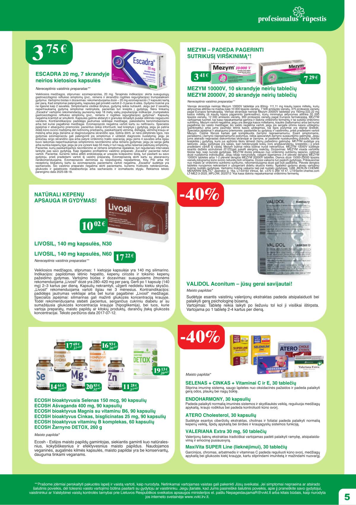 Ramunėlės vaistinė - Ramunėlės vaistinės akcijų leidinys 5 puslapis