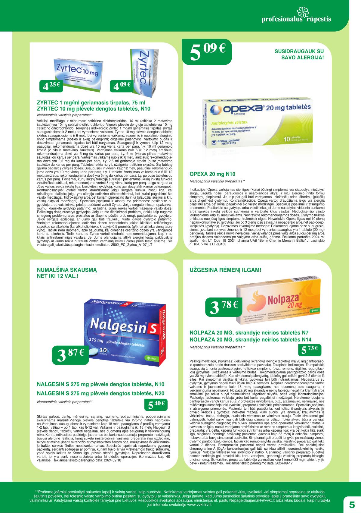 Ramunėlės vaistinė - Ramunėlės vaistinės akcijų leidinys | 2026-05-01 - 2026-05-31 5 puslapis