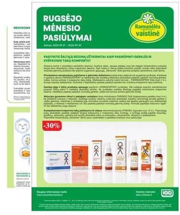 Ramunėlės vaistinė - Ramunėlės vaistinės akcijų leidinys | 2026-09-01 - 2026-09-30 2026-09-01 – 2026-09-30