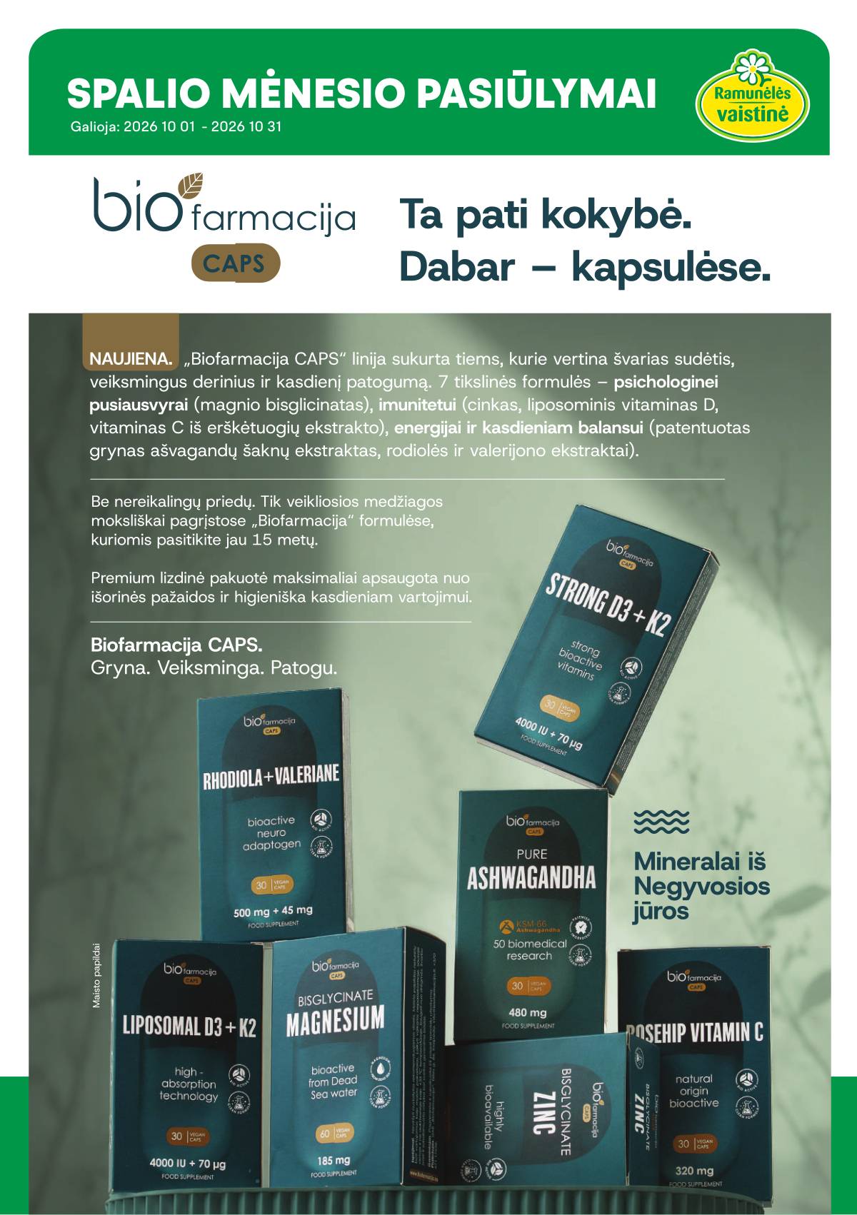 Ramunėlės vaistinė - Ramunėlės vaistinės akcijų leidinys 1 puslapis