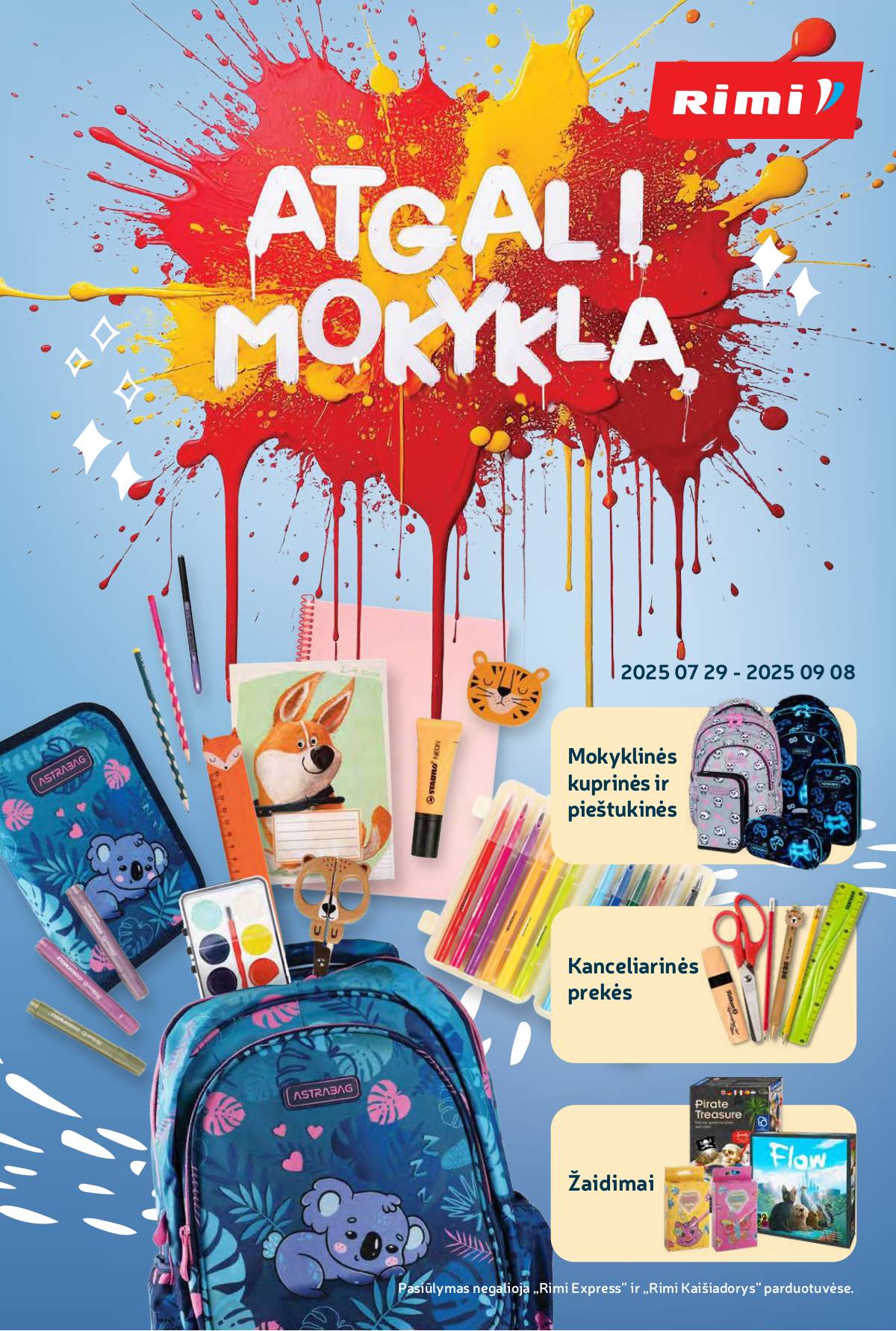 Rimi - "Atgal į mokyklą" RIMI nuolaidų leidinys 1 puslapis