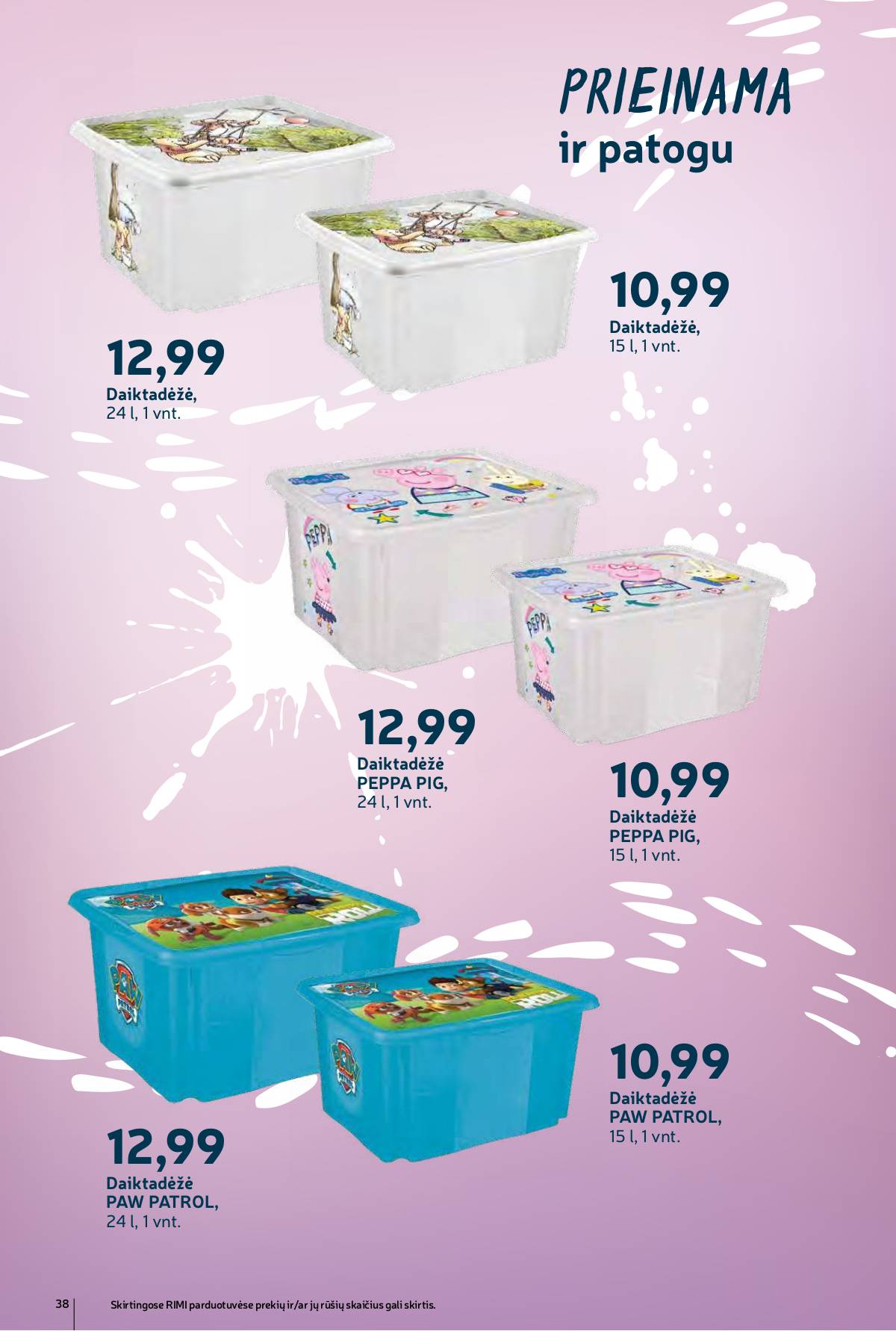 Rimi - "Atgal į mokyklą" RIMI nuolaidų leidinys 38 puslapis