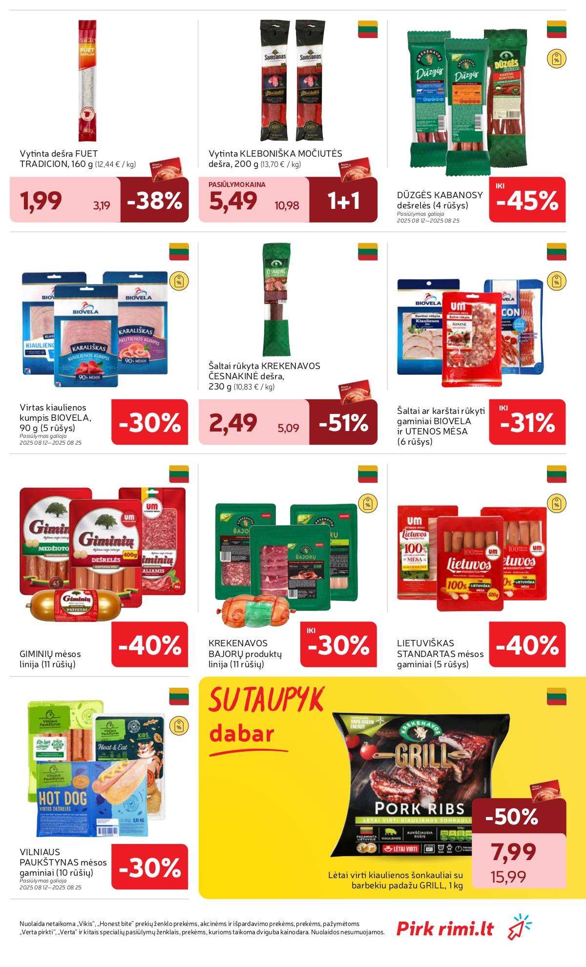 Rimi - RIMI savaitinis akcijų leidinys Nr. 33 | 2025-08-12 - 2025-08-18 15 puslapis