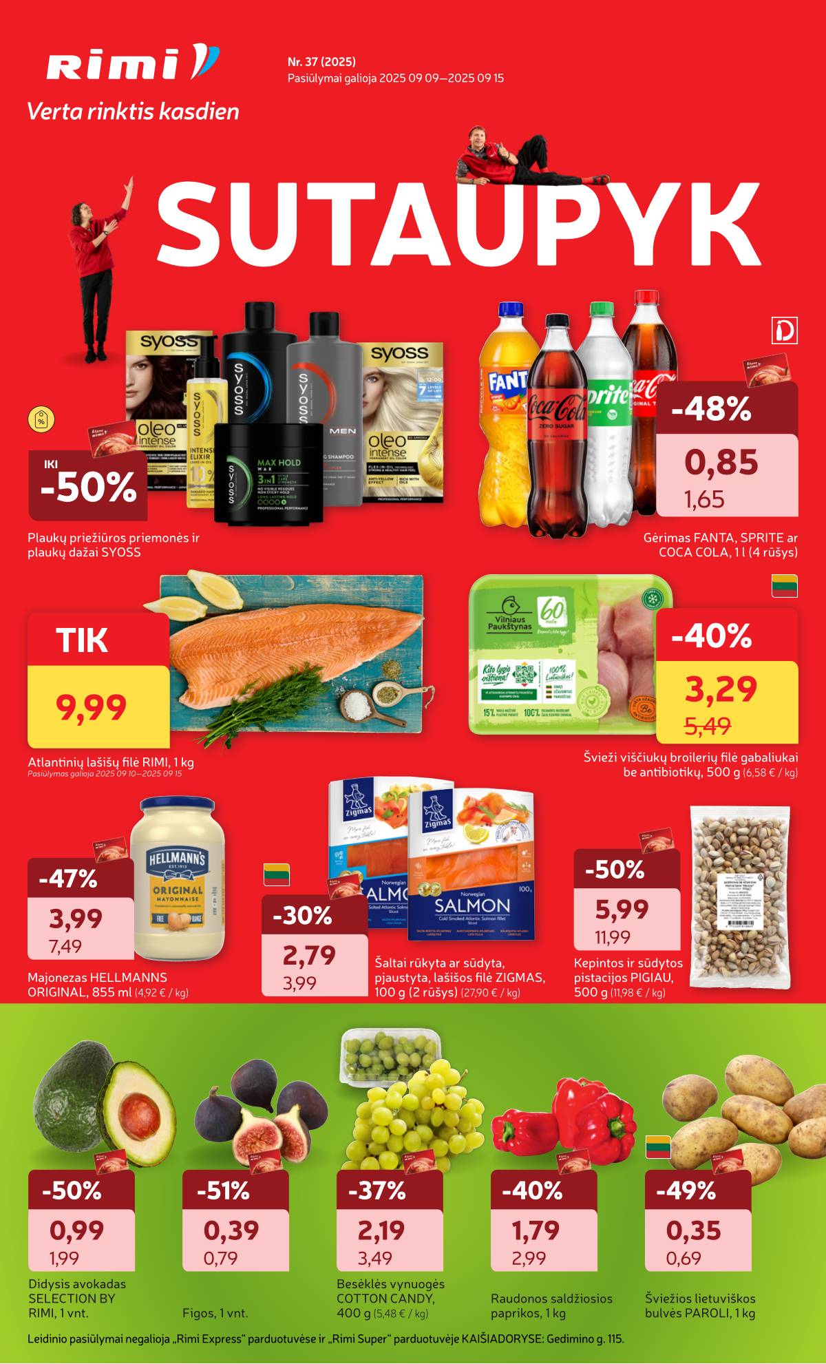 Rimi - RIMI Savaitinis akcijų leidinys | 2025-09-09 - 2025-09-15 1 puslapis