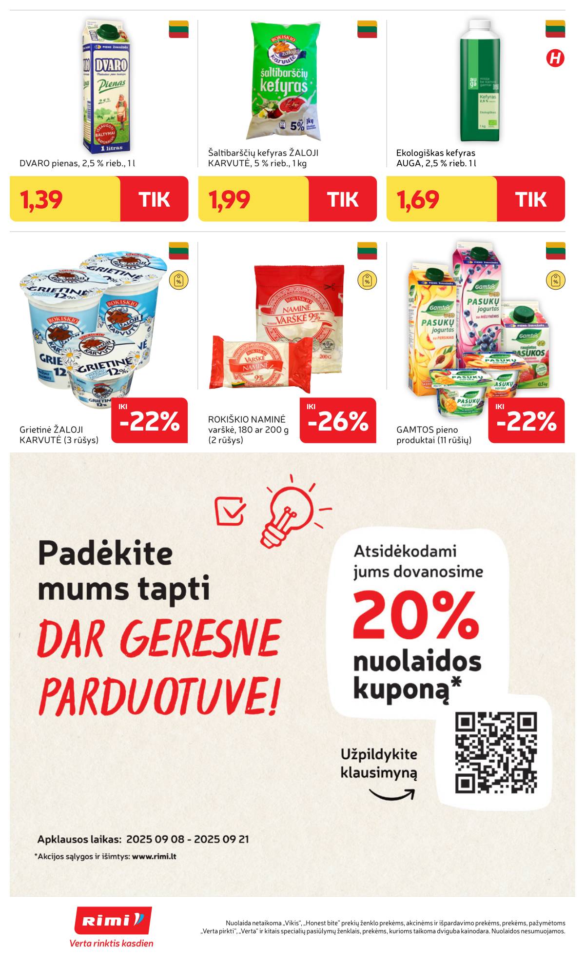 Rimi - RIMI Savaitinis akcijų leidinys | 2025-09-09 - 2025-09-15 22 puslapis