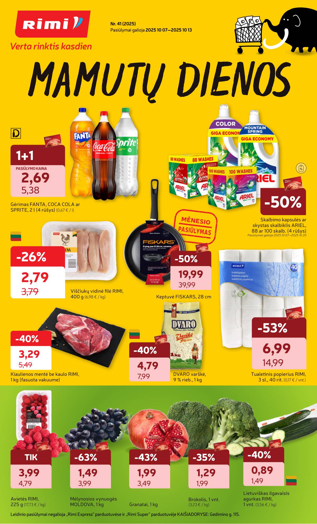 Rimi - RIMI akcijų leidinys Nr. 41 | 2025-10-07 - 2025-10-13 1 puslapis