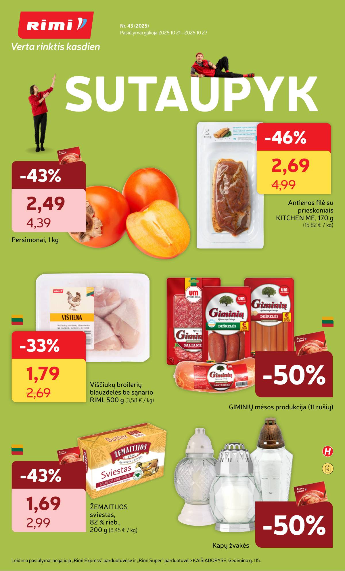 Rimi - RIMI akcijų leidinys Nr. 43 | 2025-10-21 - 2025-10-27 1 puslapis